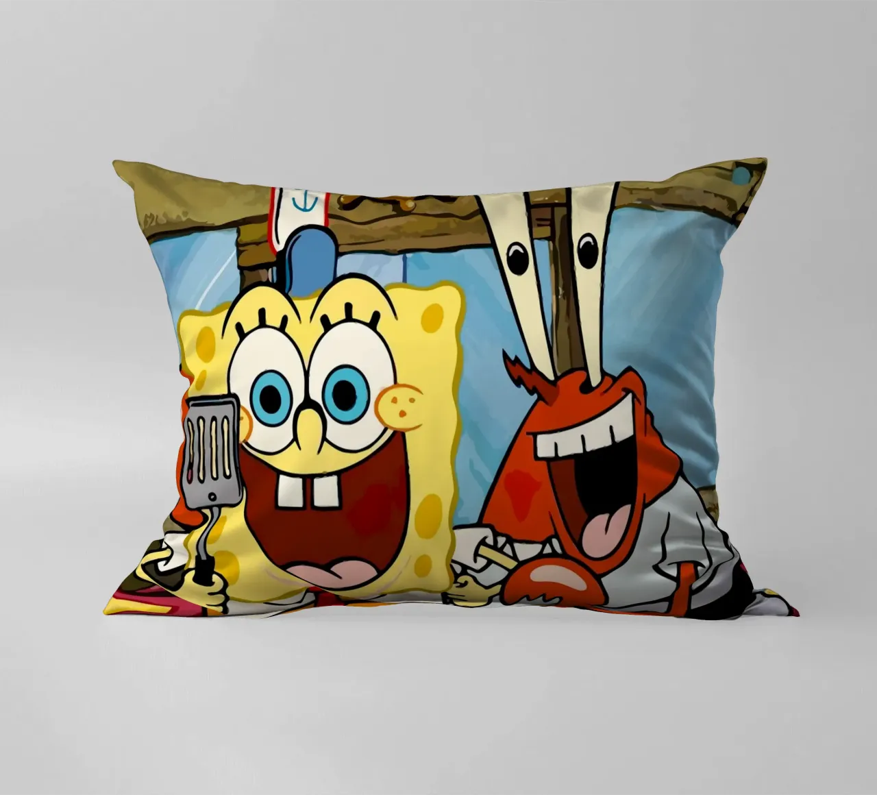 Spongebob and Mr.Krabs cuscino da Dumery Art