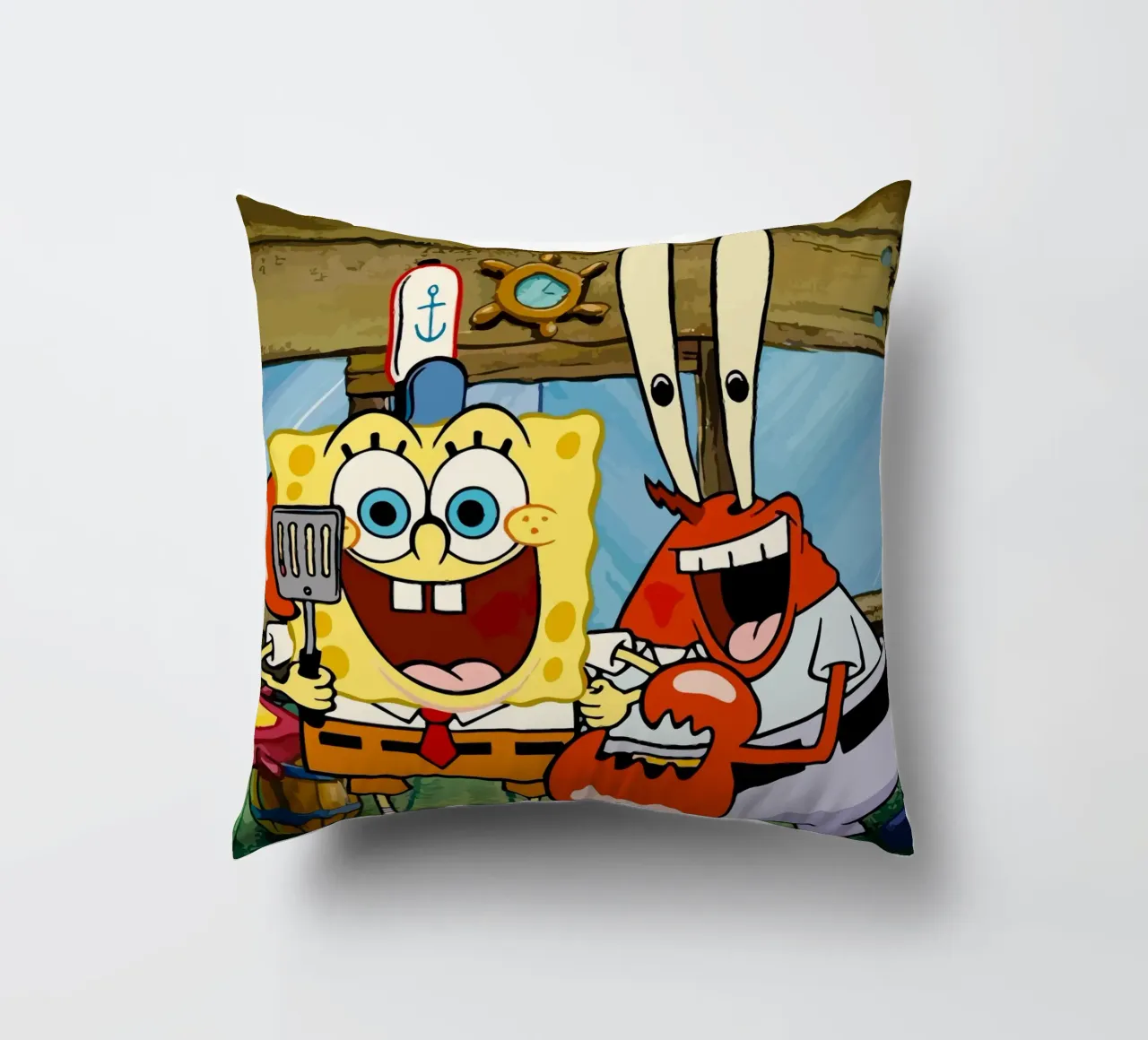Spongebob and Mr.Krabs cuscino da Dumery Art