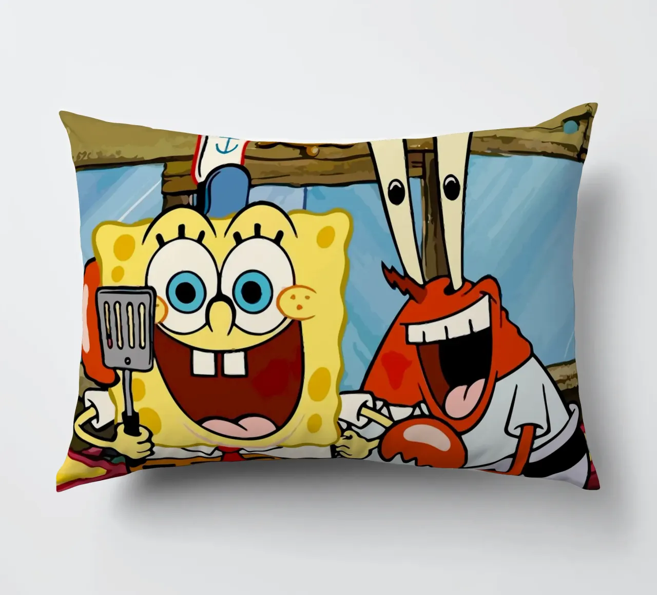 Spongebob and Mr.Krabs cuscino da Dumery Art
