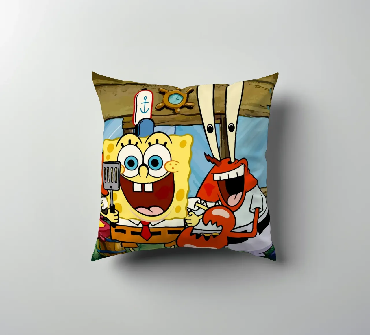 Spongebob and Mr.Krabs cuscino da Dumery Art