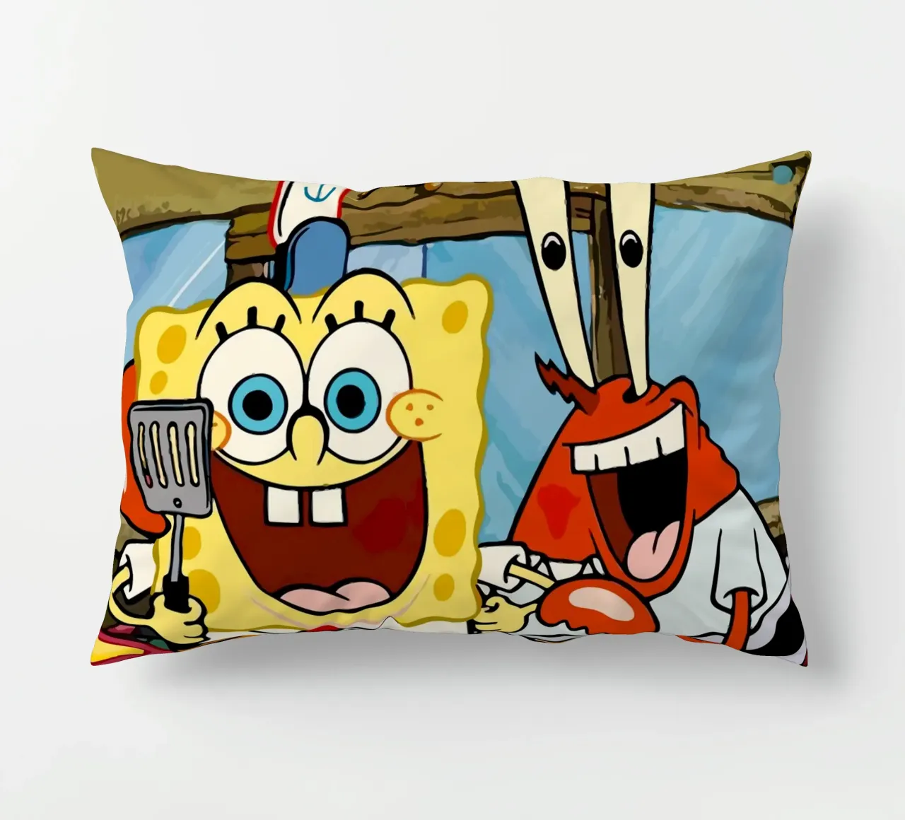 Spongebob and Mr.Krabs cuscino da Dumery Art