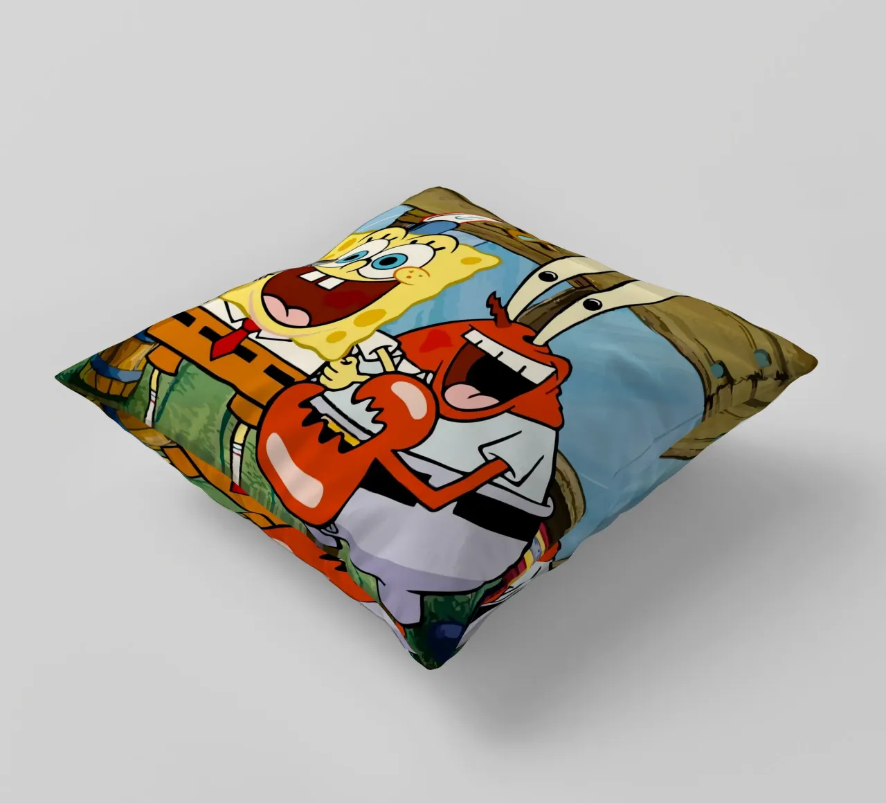 Spongebob and Mr.Krabs cuscino da Dumery Art