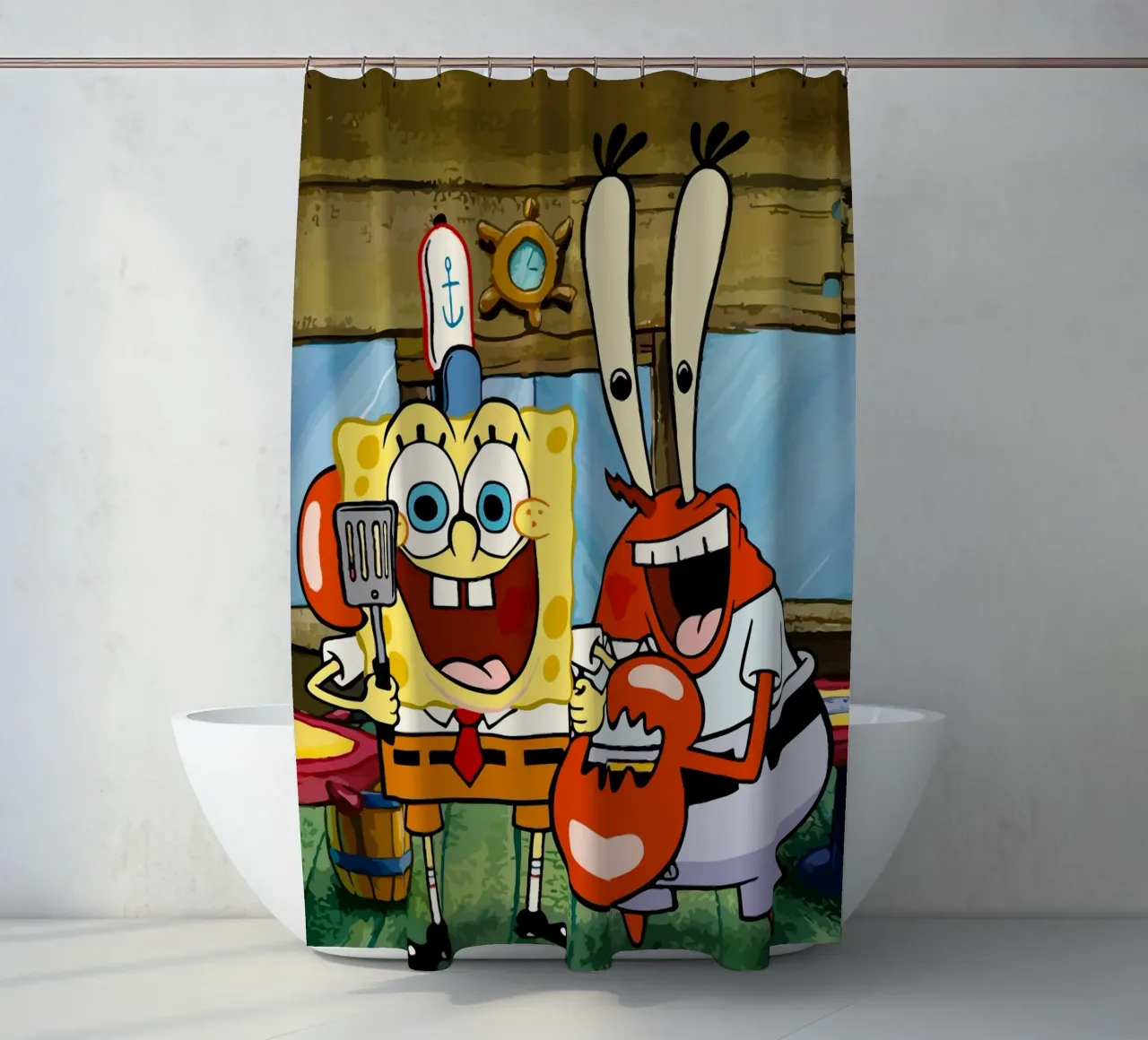 Spongebob and Mr.Krabs tenda da doccia da Dumery Art