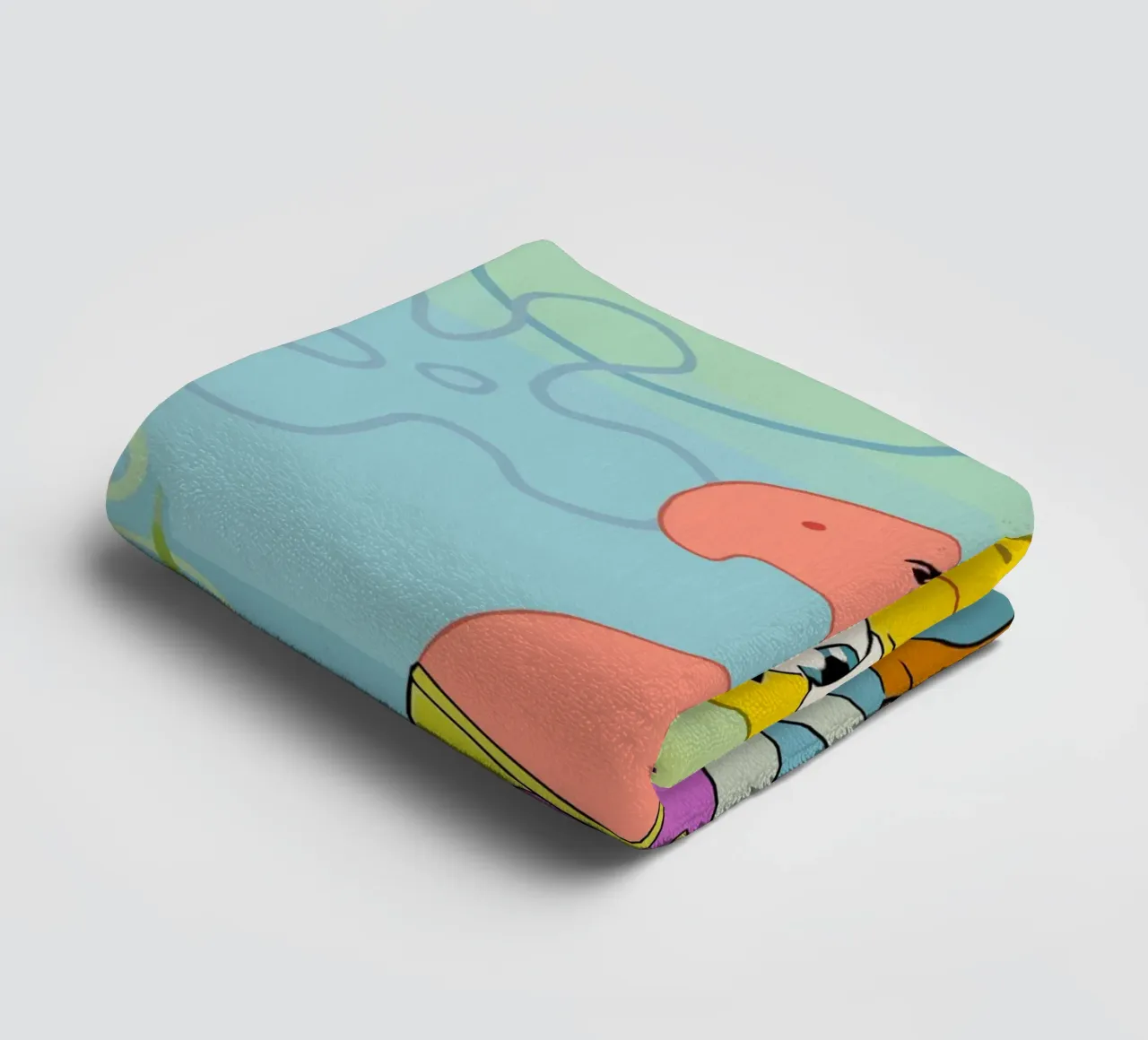 SpongeBob, Patrick, and Squidward work together to catch je serviette de bain de Dumery Art