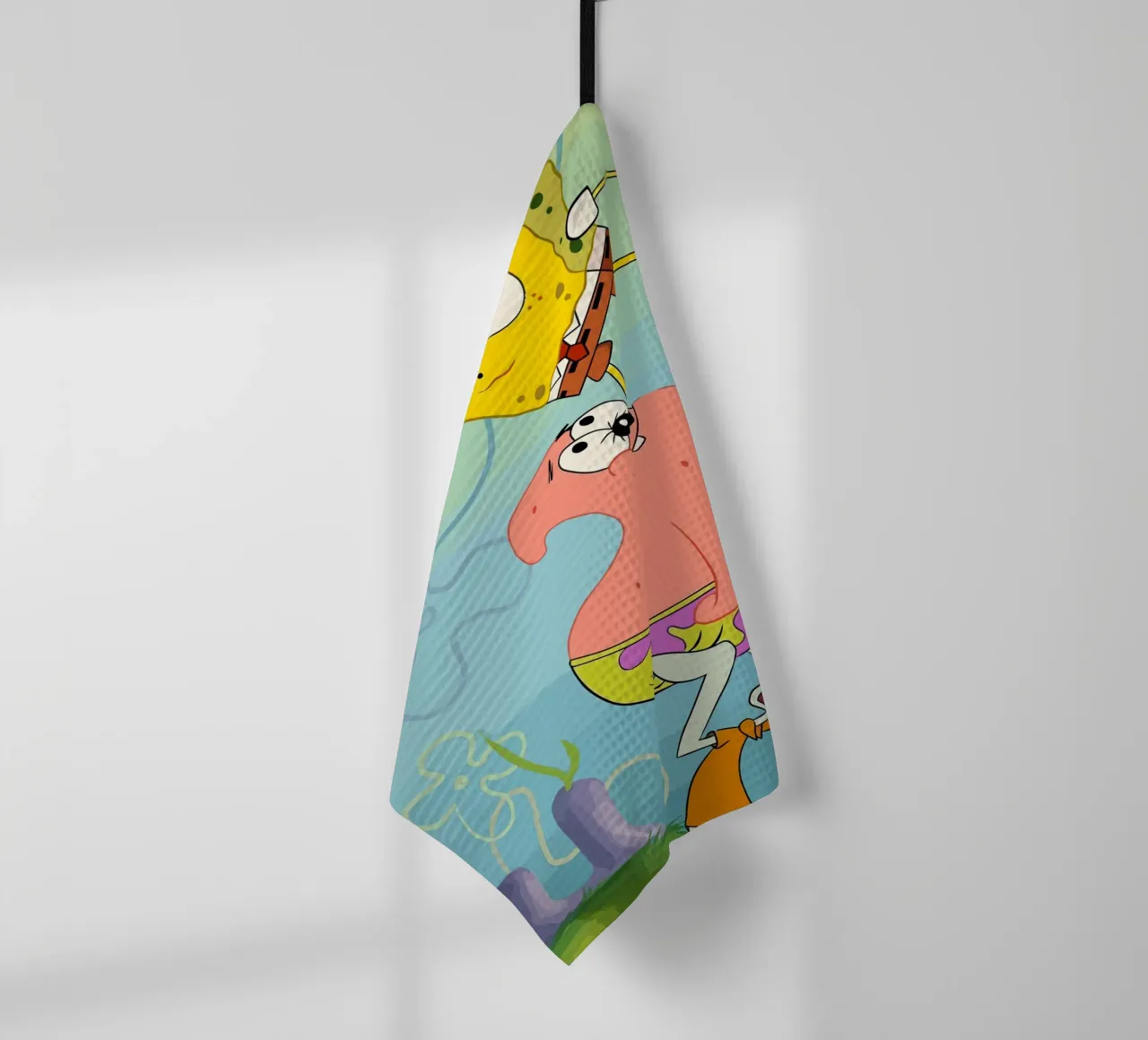 SpongeBob, Patrick, and Squidward work together to catch je Geschirrtuch von Dumery Art