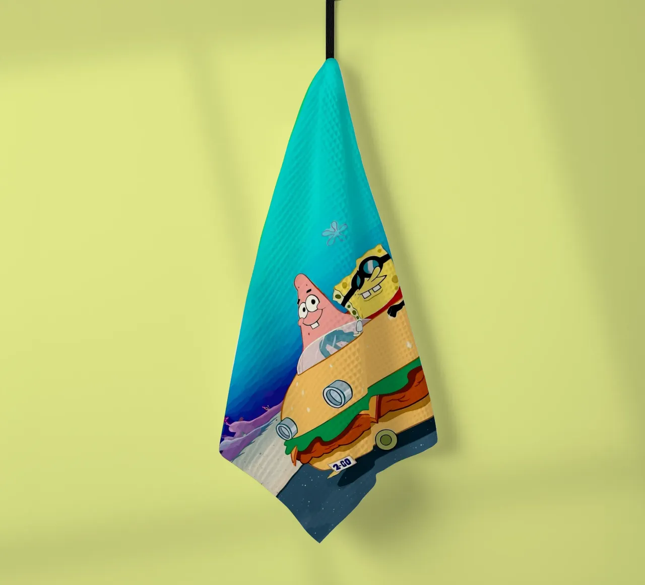 SpongeBob and Patrick ride in a burger car canovaccio da cucina da Dumery Art