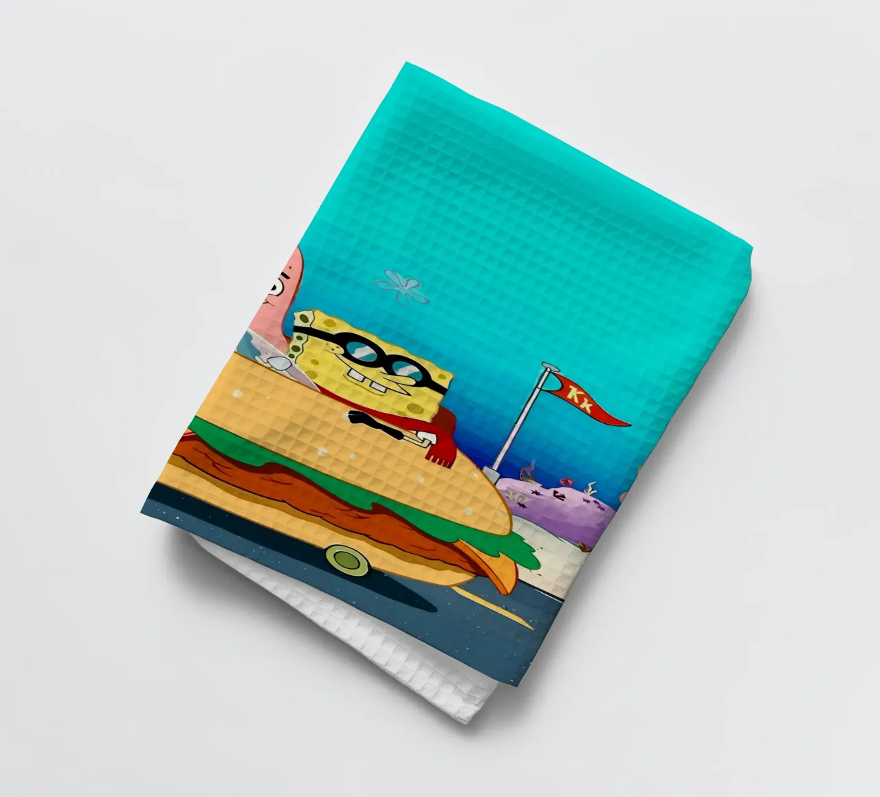 SpongeBob and Patrick ride in a burger car canovaccio da cucina da Dumery Art