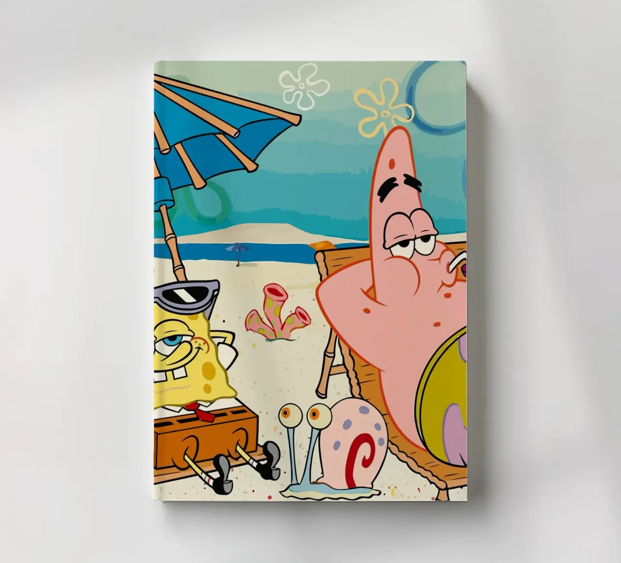 Spongebob and Patrick are relaxing and lazing around carnet de notes de Dumery Art