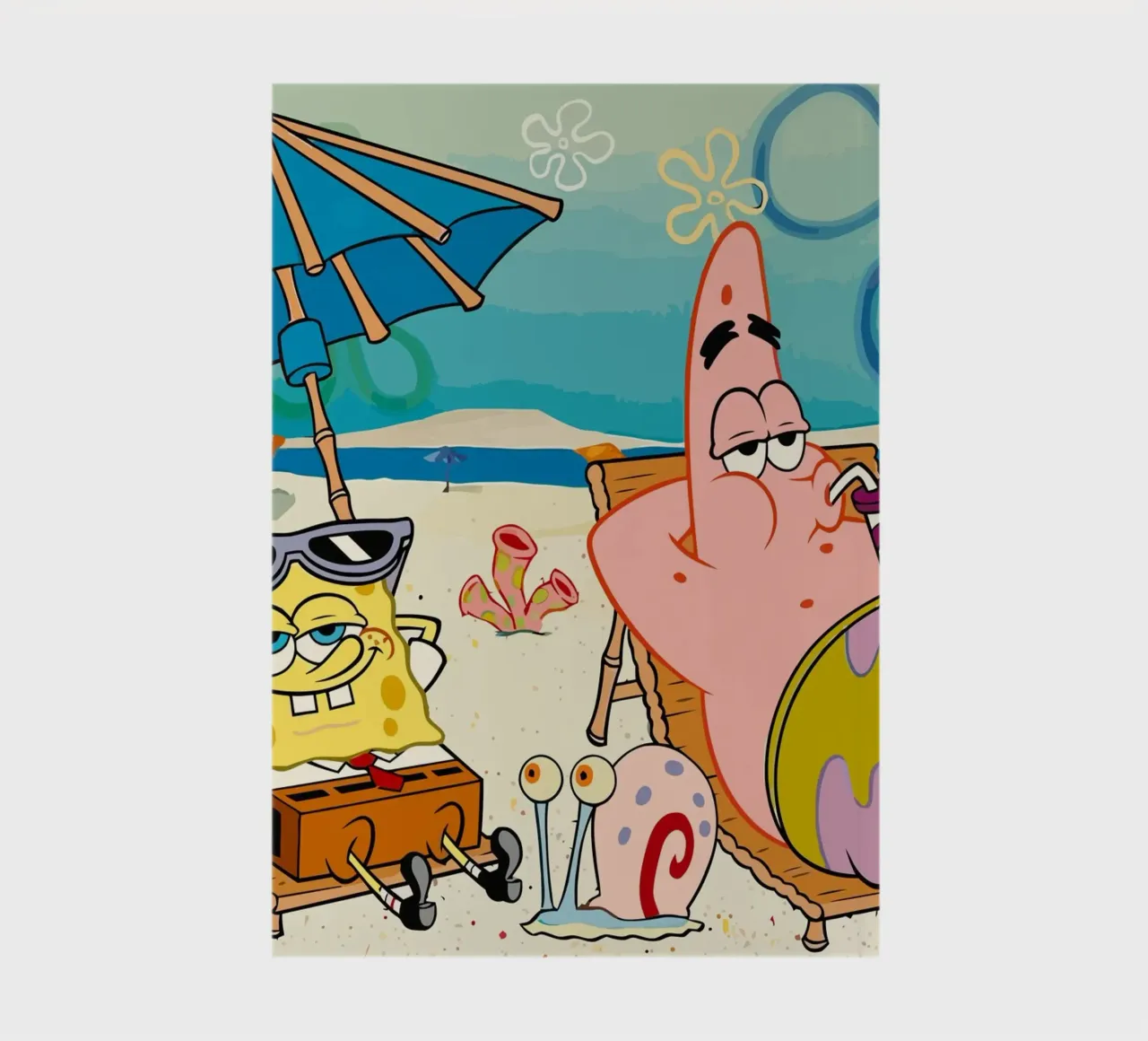Spongebob and Patrick are relaxing and lazing around carnet de notes de Dumery Art