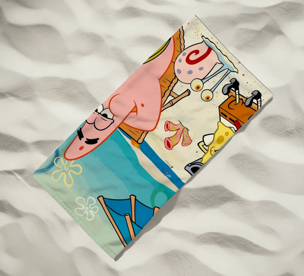 Spongebob and Patrick are relaxing and lazing around telo mare da Dumery Art