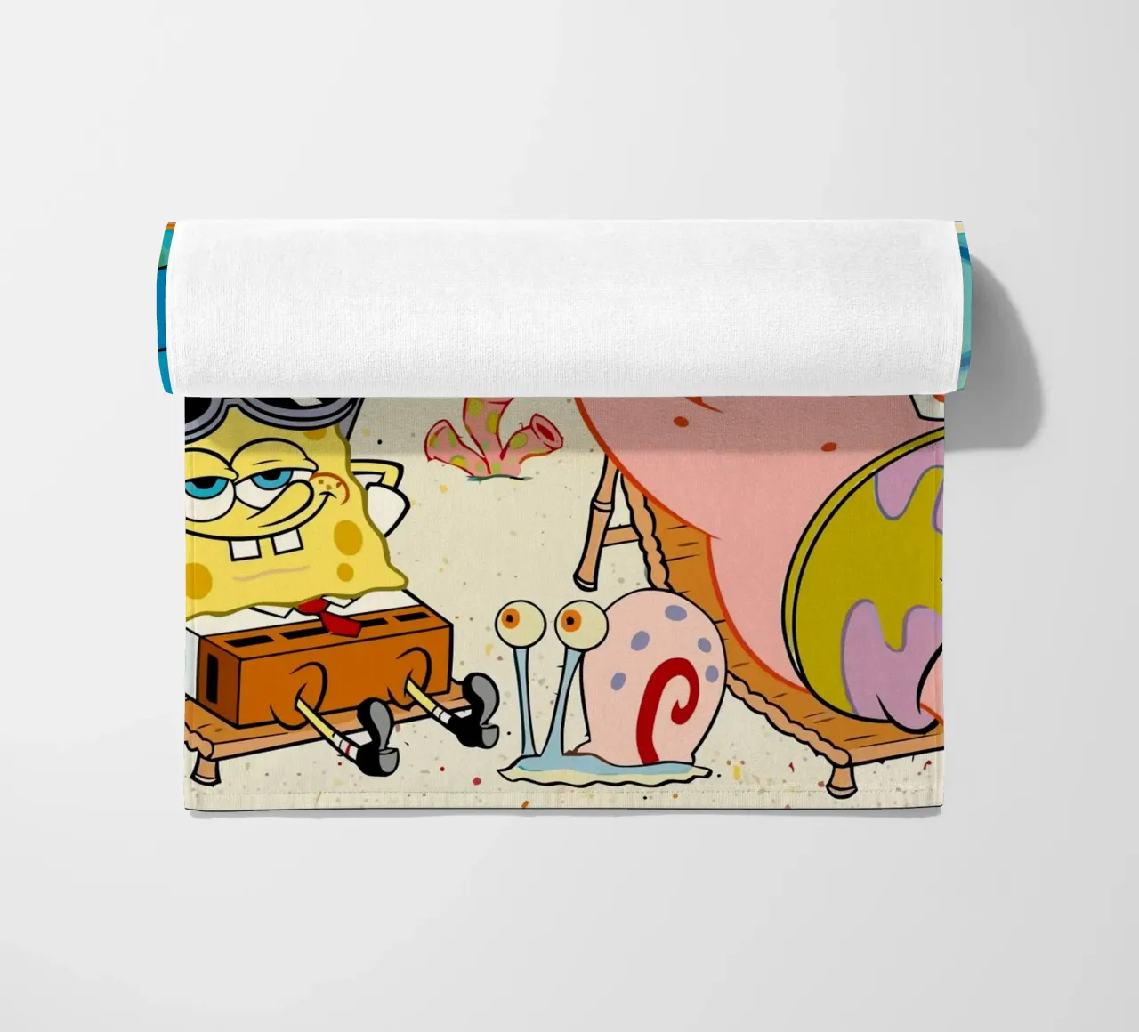 Spongebob and Patrick are relaxing and lazing around telo mare da Dumery Art