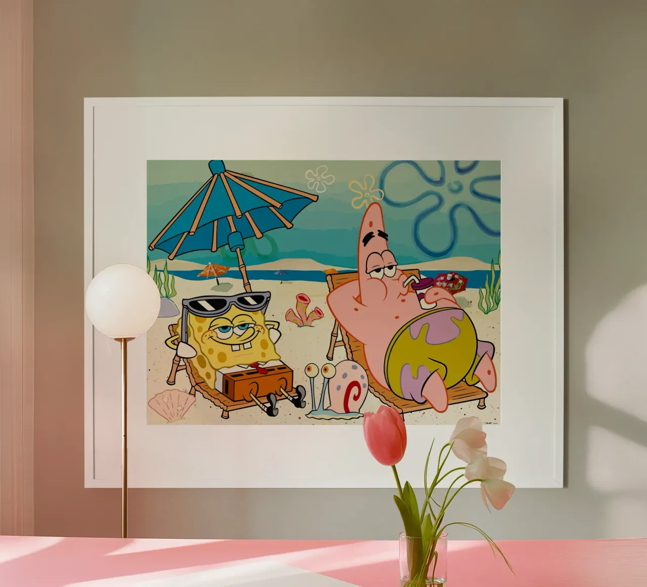 Spongebob and Patrick are relaxing and lazing around poster da Dumery Art