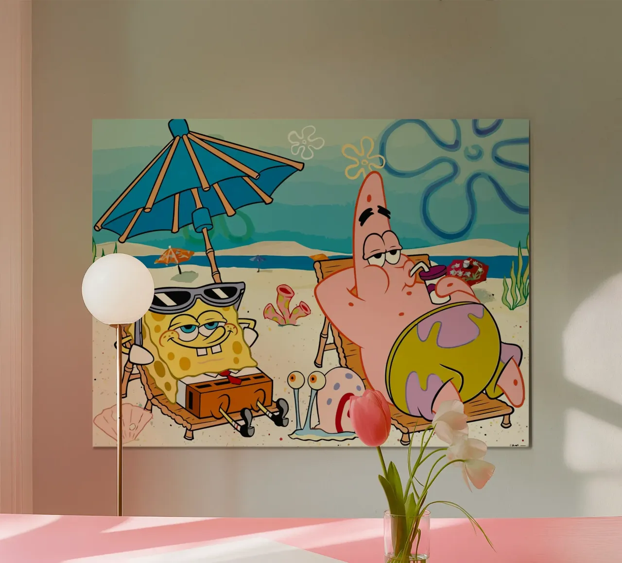 Spongebob and Patrick are relaxing and lazing around poster da Dumery Art