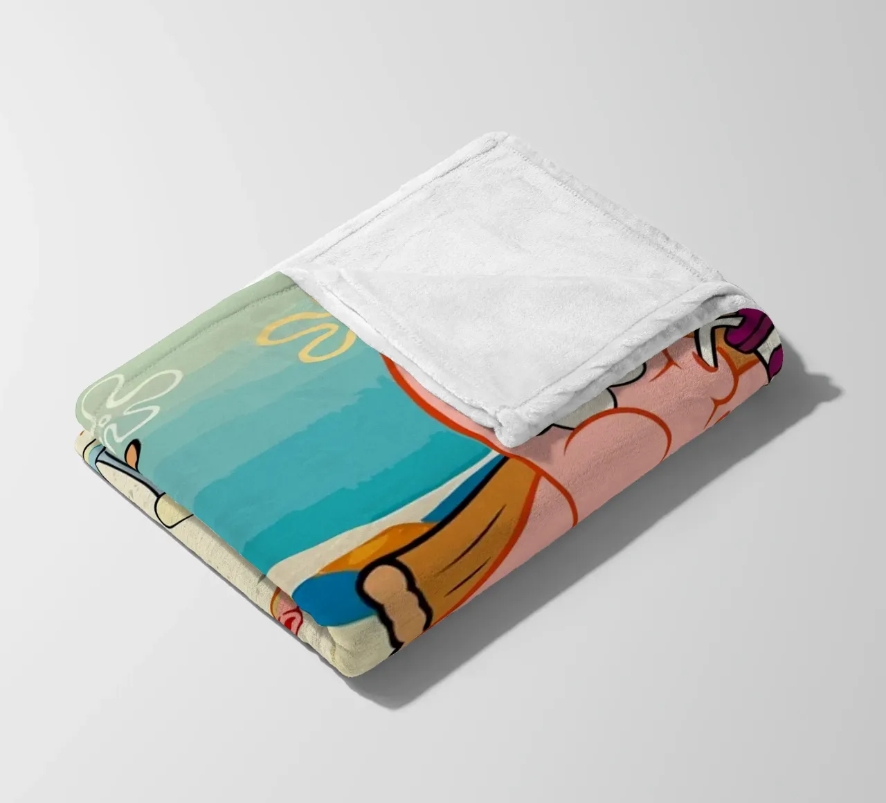 Spongebob and Patrick are relaxing and lazing around coperta in pile da Dumery Art