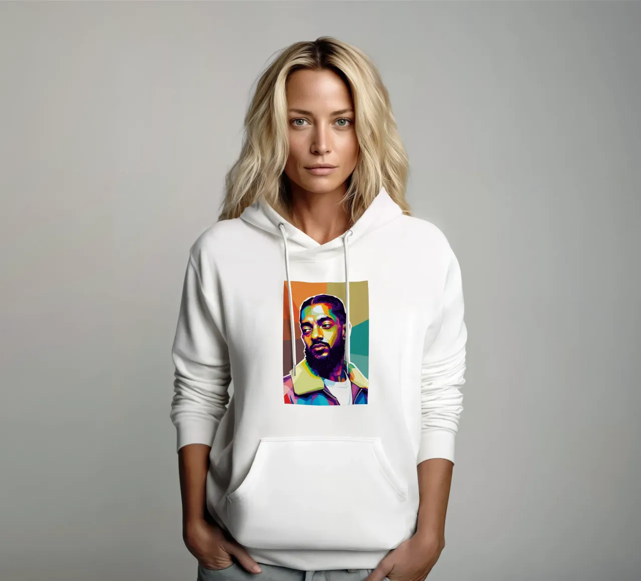 Nipsey Hussle retrato de arte pop nº 1 sudadera con capucha de Hantamrata