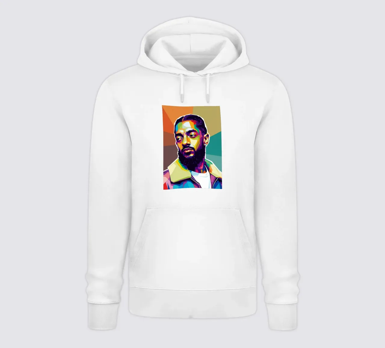 Ritratto pop art di Nipsey Hussle #1 felpa con cappuccio da Hantamrata