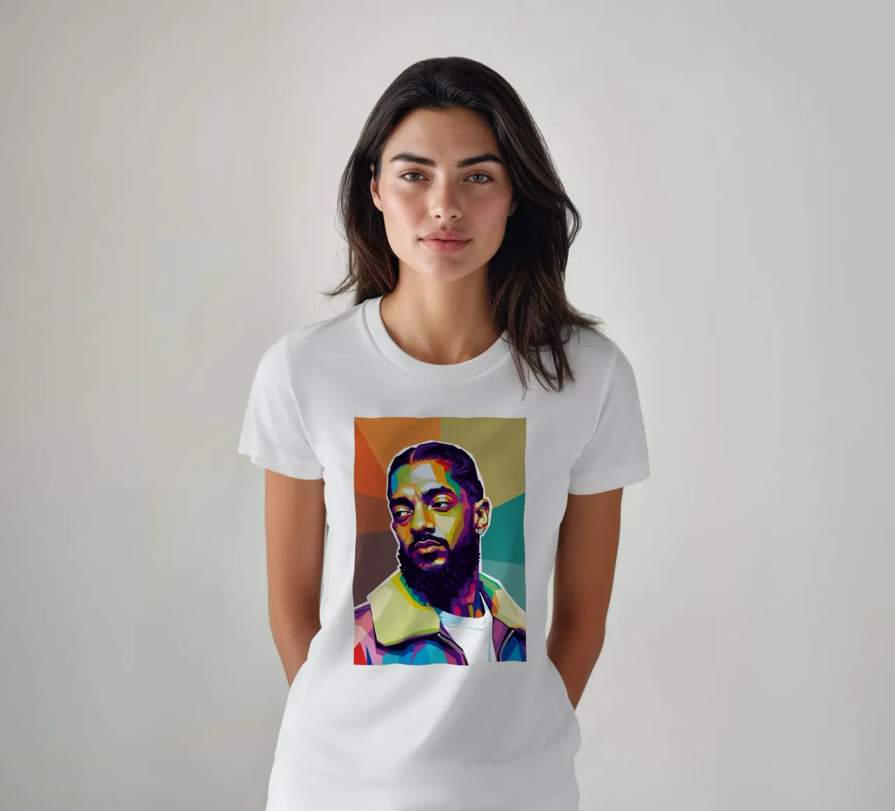Ritratto pop art di Nipsey Hussle #1 t-shirt da Hantamrata
