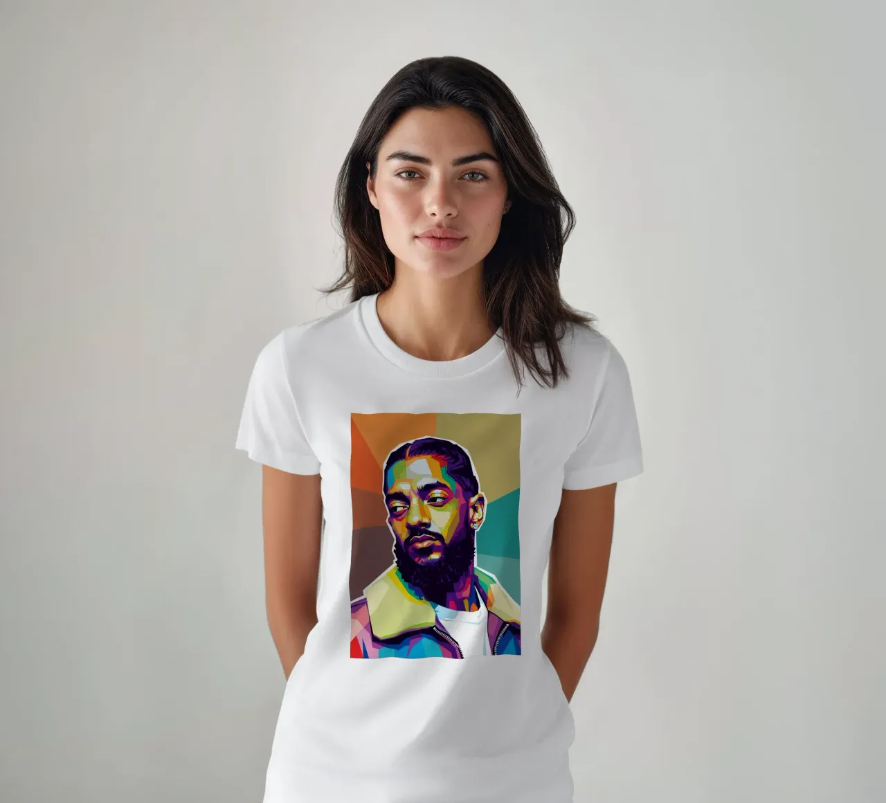 Nipsey Hussle pop art portret #1 t-shirt van Hantamrata