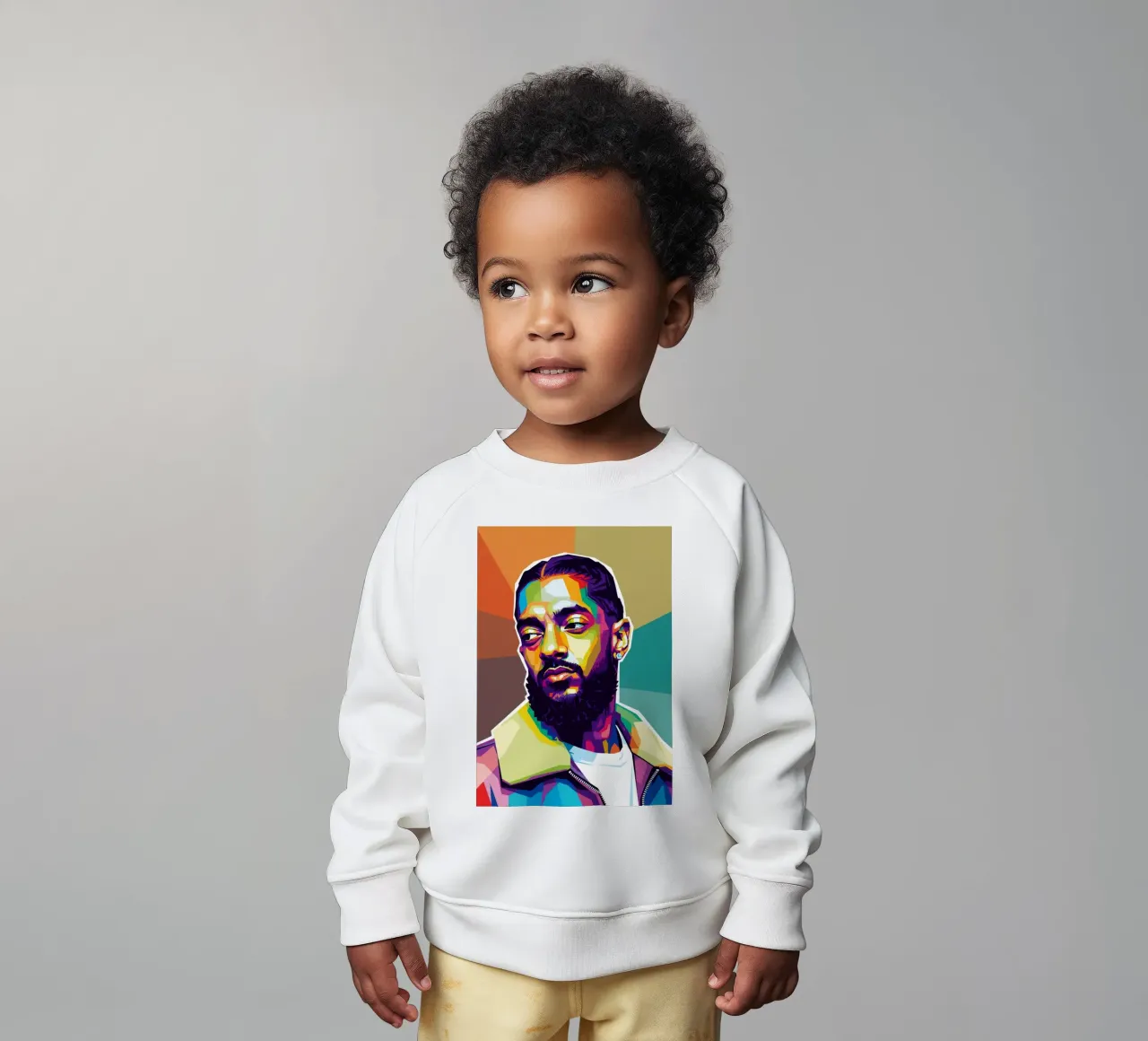 Ritratto pop art di Nipsey Hussle #1 felpa neonato da Hantamrata