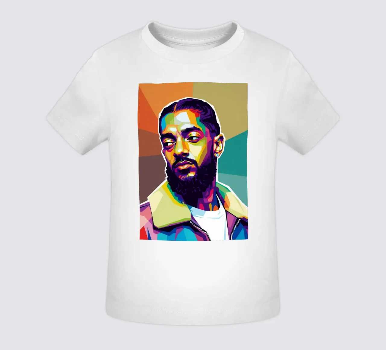 Ritratto pop art di Nipsey Hussle #1 maglietta neonato da Hantamrata