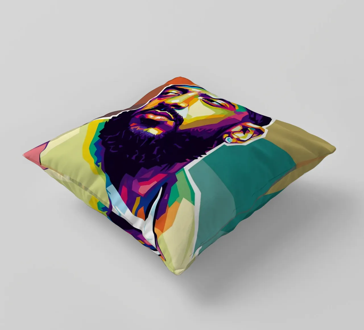 Ritratto pop art di Nipsey Hussle #1 cuscino da Hantamrata
