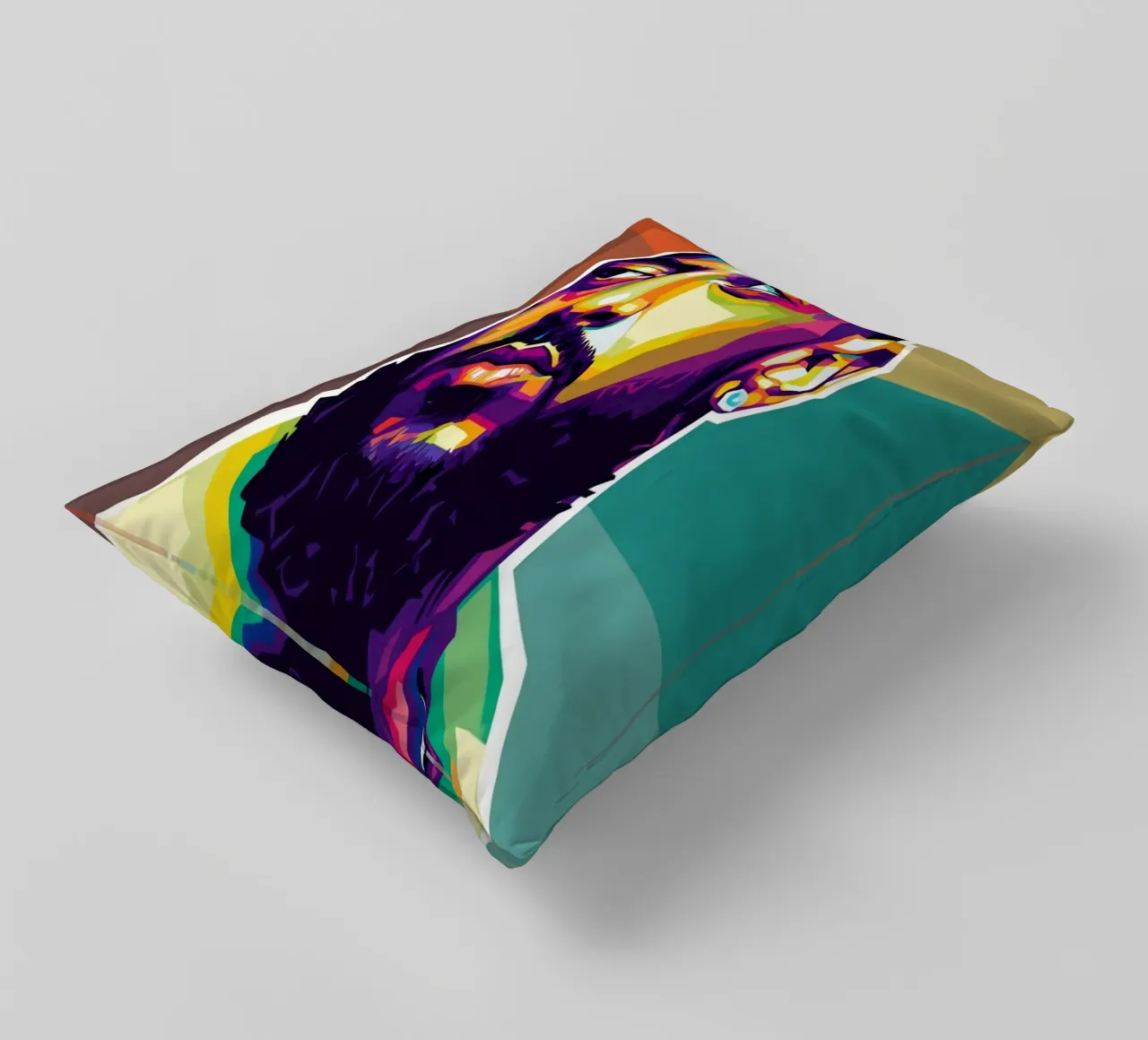 Ritratto pop art di Nipsey Hussle #1 cuscino da Hantamrata