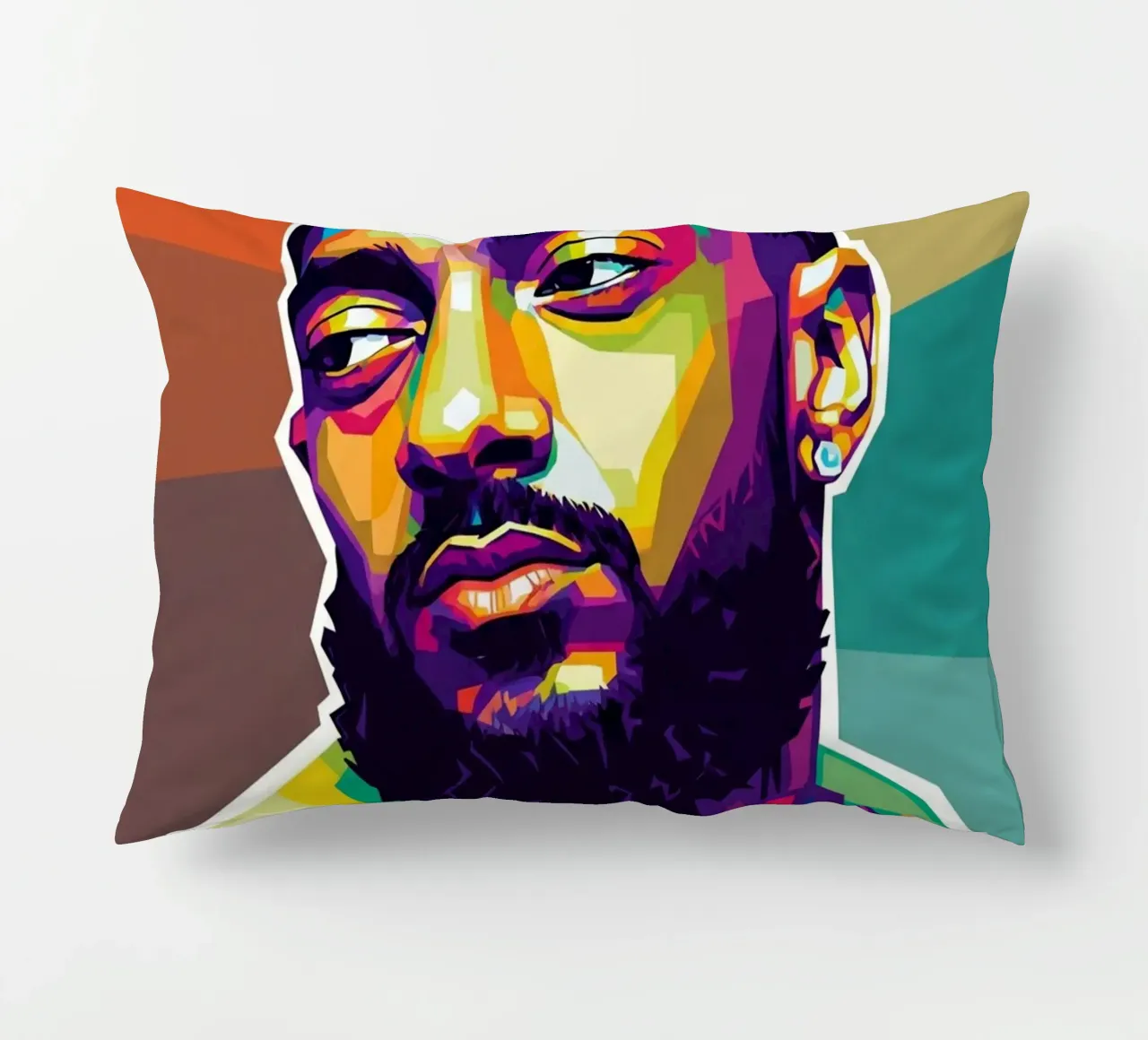 Nipsey Hussle retrato de arte pop nº 1 cojín de Hantamrata