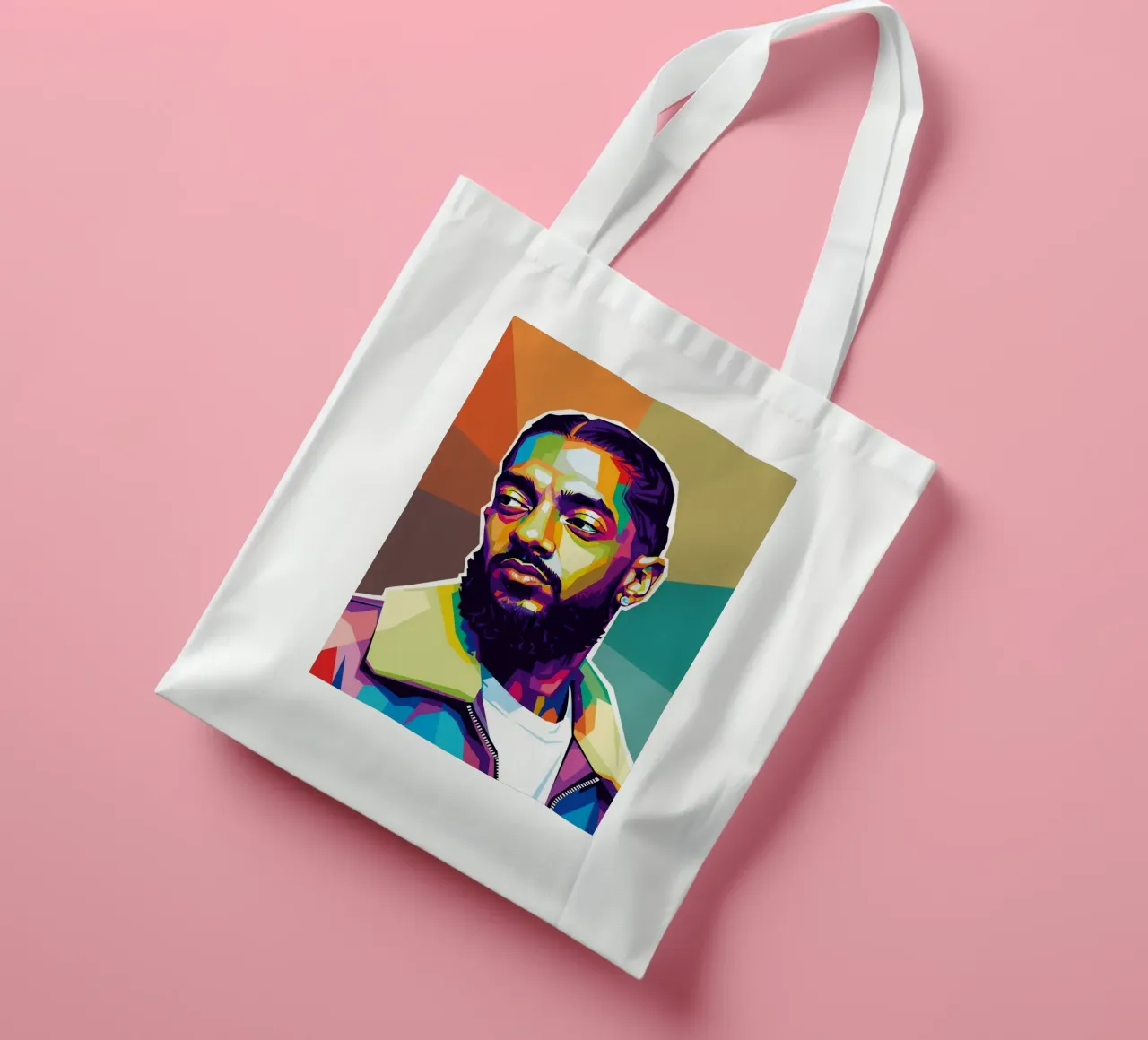 Nipsey Hussle retrato de arte pop nº 1 tote bag de Hantamrata