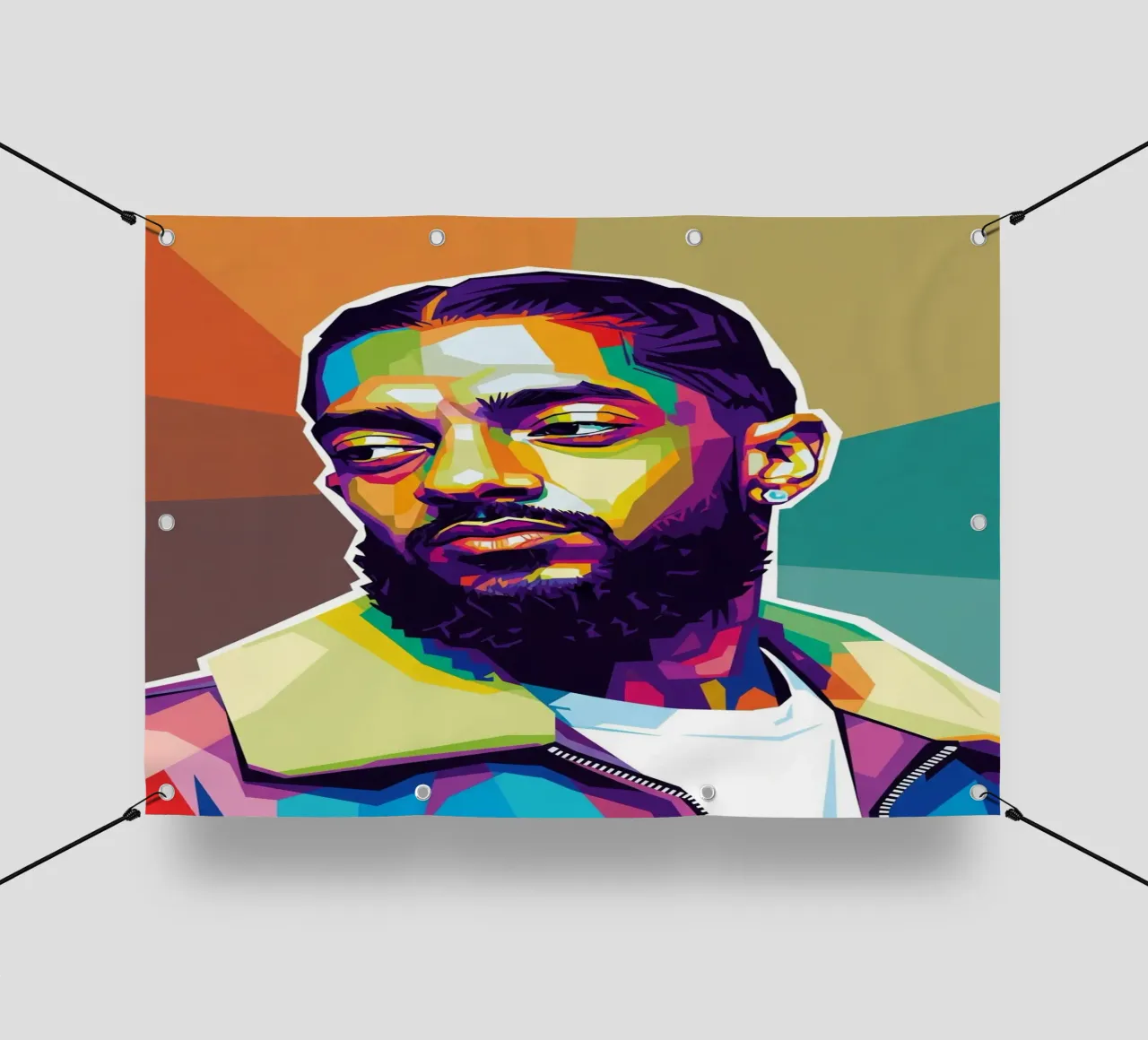 Ritratto pop art di Nipsey Hussle #1 telo in pvc da Hantamrata
