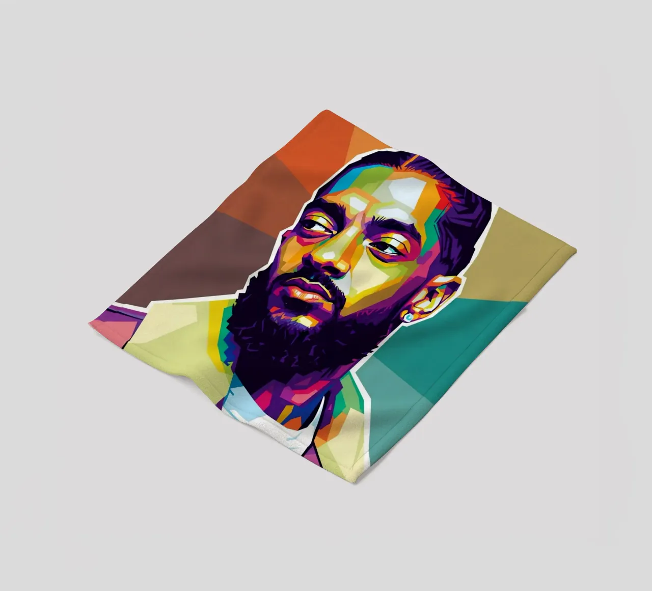 Ritratto pop art di Nipsey Hussle #1 coperta in pile da Hantamrata