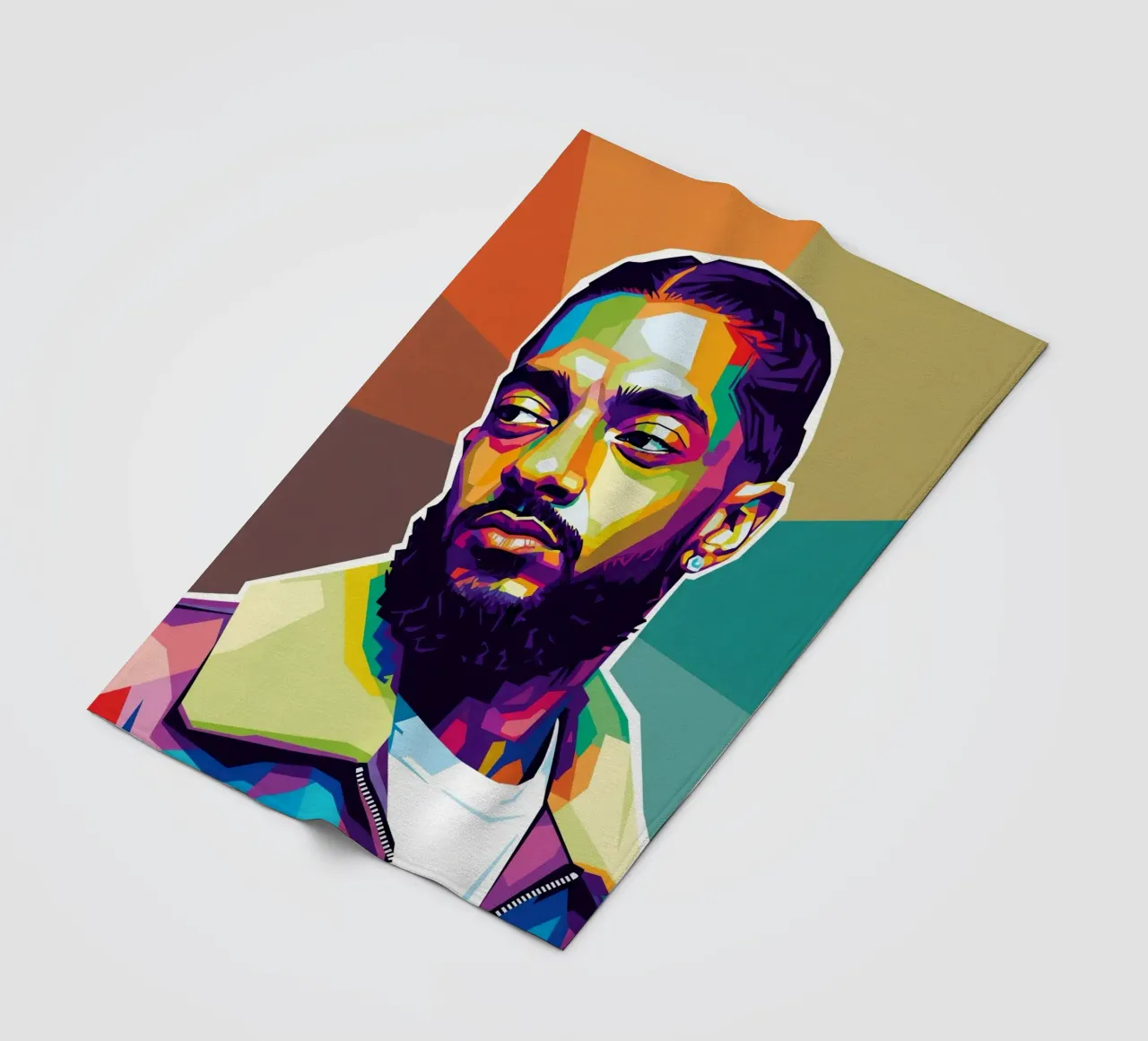 Ritratto pop art di Nipsey Hussle #1 coperta in pile da Hantamrata