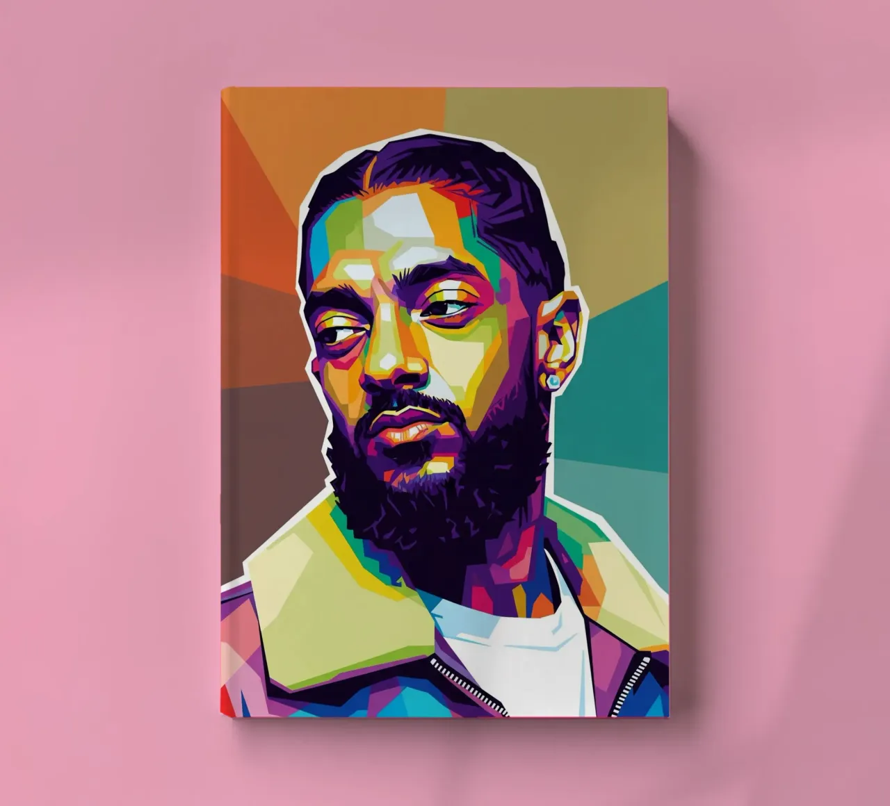Nipsey Hussle pop art portrait #1 notebook by Hantamrata