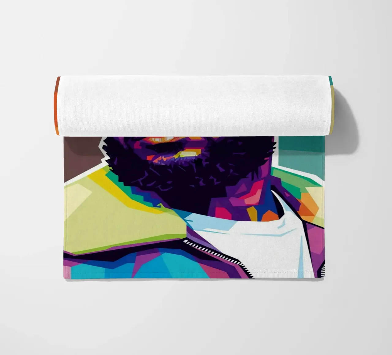 Ritratto pop art di Nipsey Hussle #1 telo mare da Hantamrata