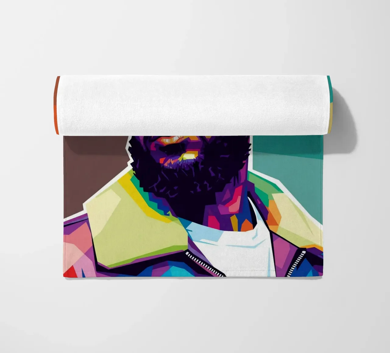 Ritratto pop art di Nipsey Hussle #1 telo mare da Hantamrata