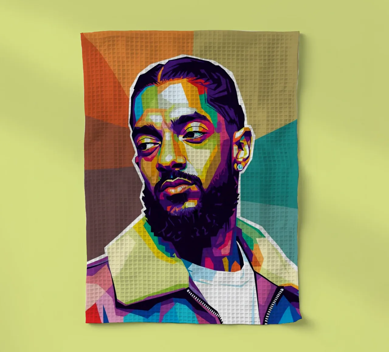 Nipsey Hussle retrato de arte pop nº 1 paño de cocina de Hantamrata