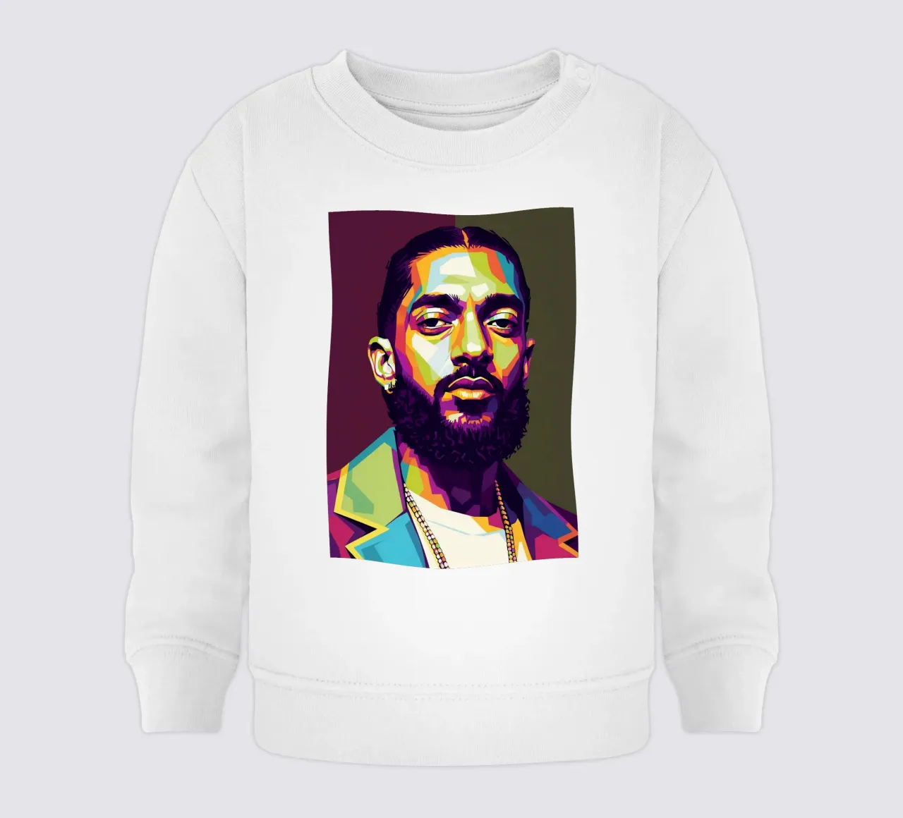 Ritratto pop art di Nipsey Hussle #2 felpa neonato da Hantamrata