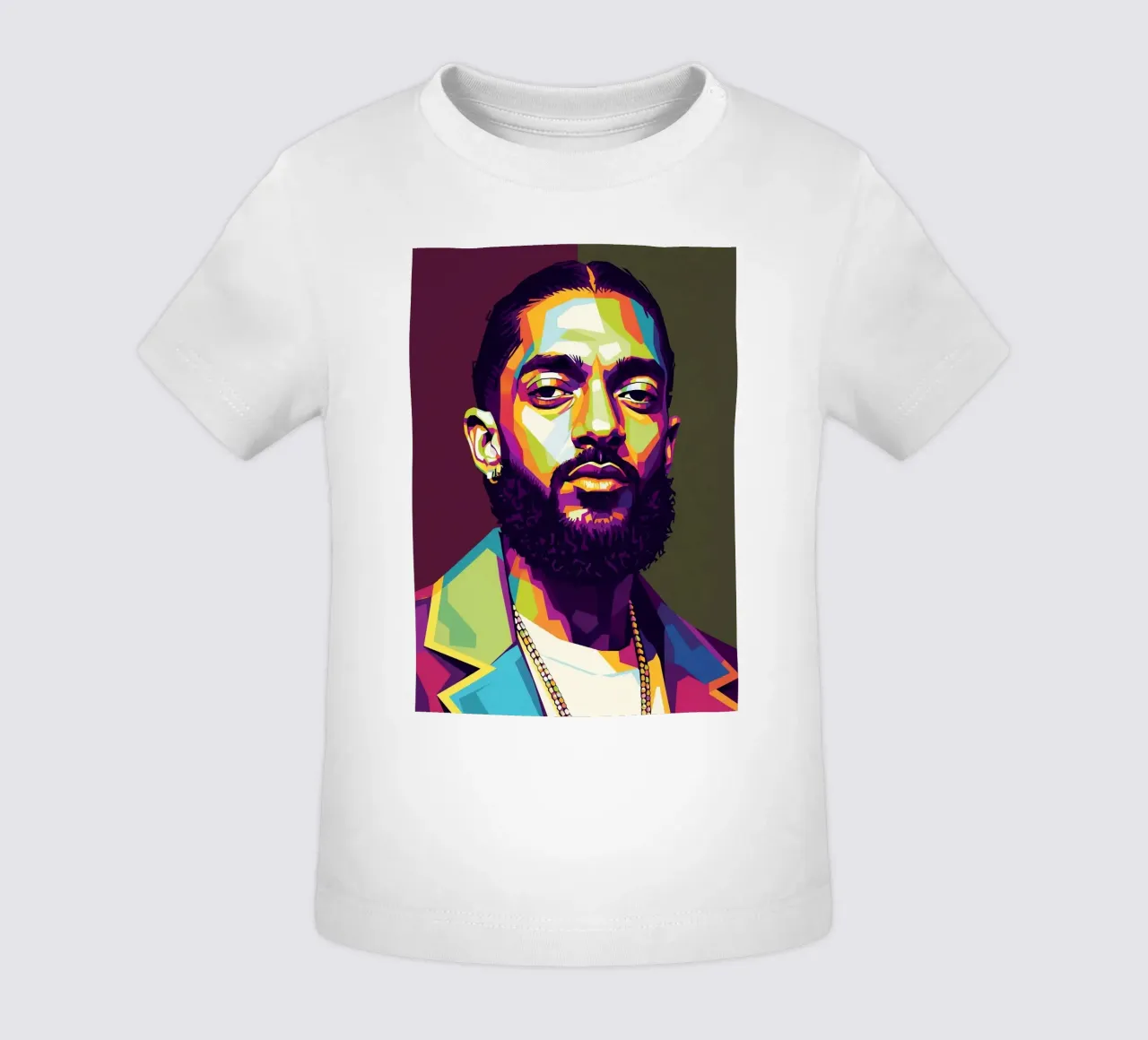 Ritratto pop art di Nipsey Hussle #2 maglietta neonato da Hantamrata