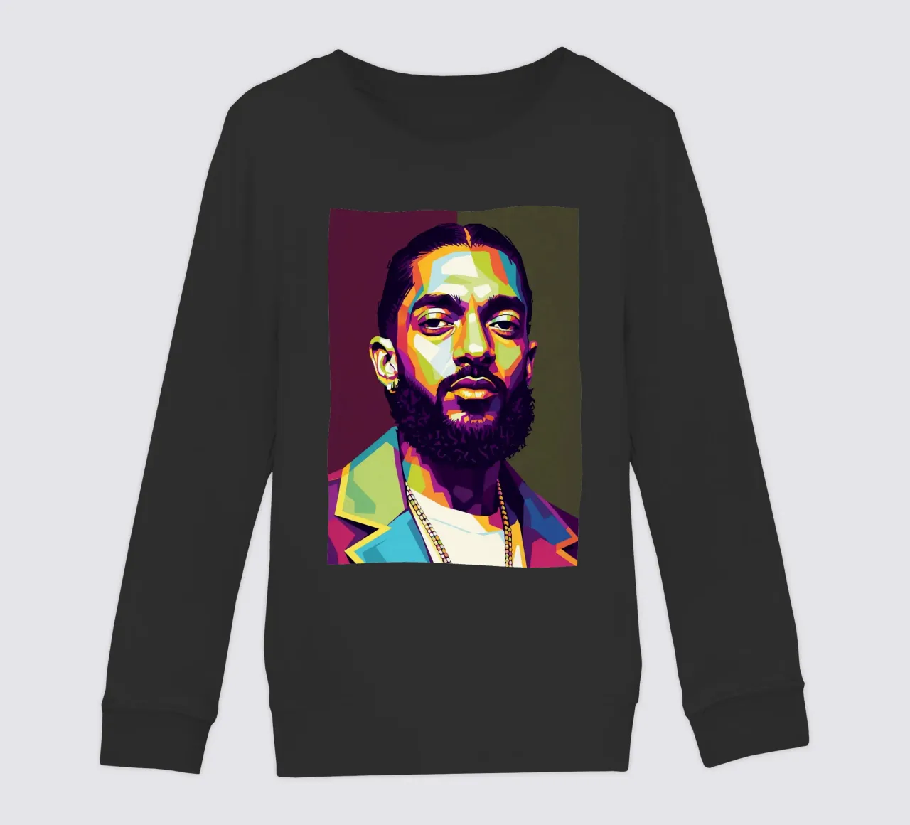 Ritratto pop art di Nipsey Hussle #2 felpa bambino da Hantamrata