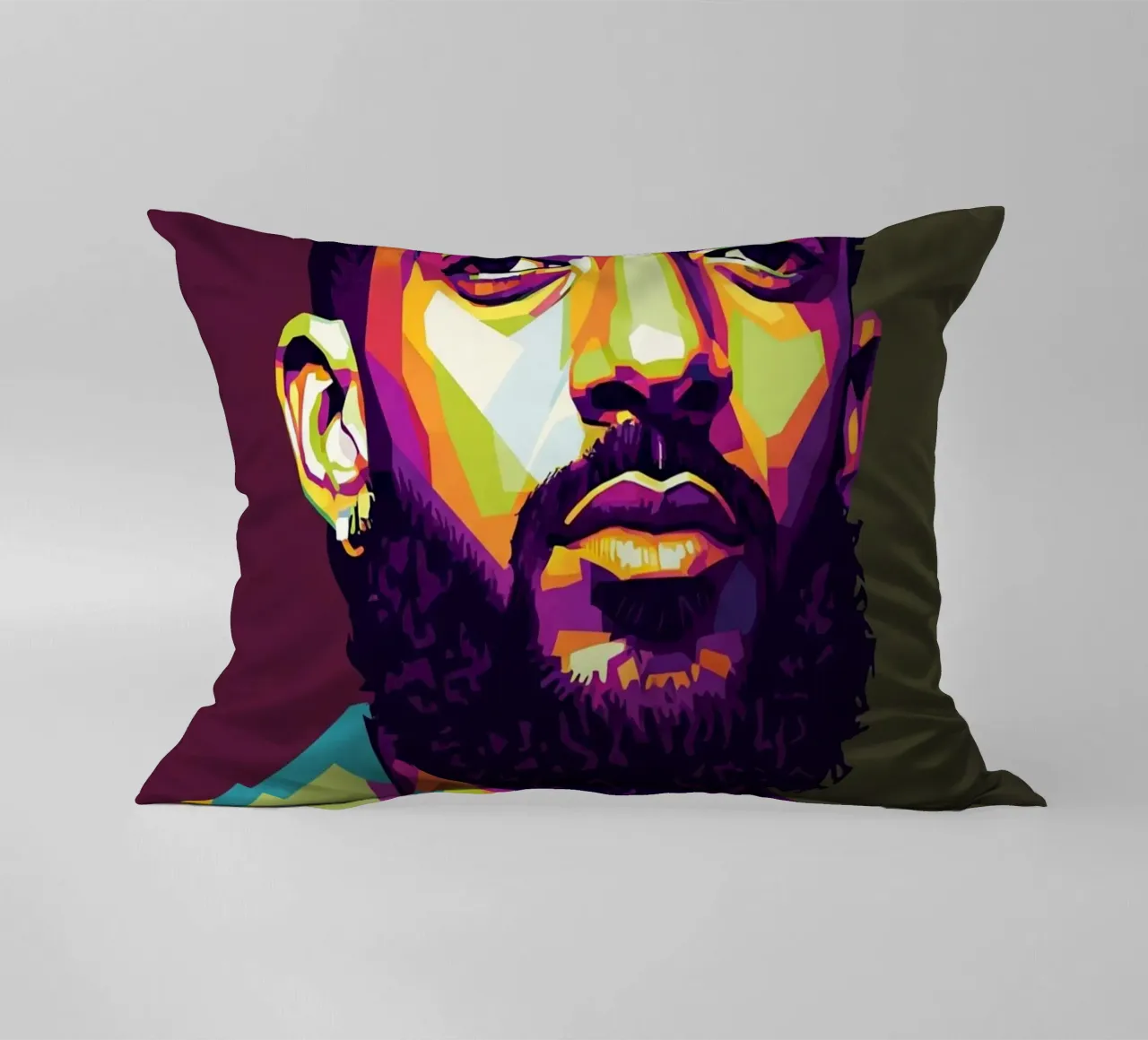 Ritratto pop art di Nipsey Hussle #2 cuscino da Hantamrata