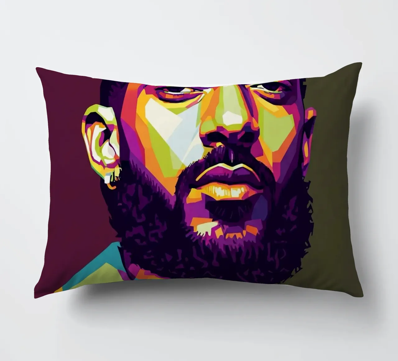 Ritratto pop art di Nipsey Hussle #2 cuscino da Hantamrata