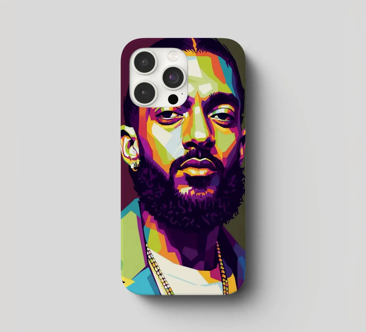 Nipsey Hussle Pop Art Porträt #2 iPhone Hülle von Hantamrata