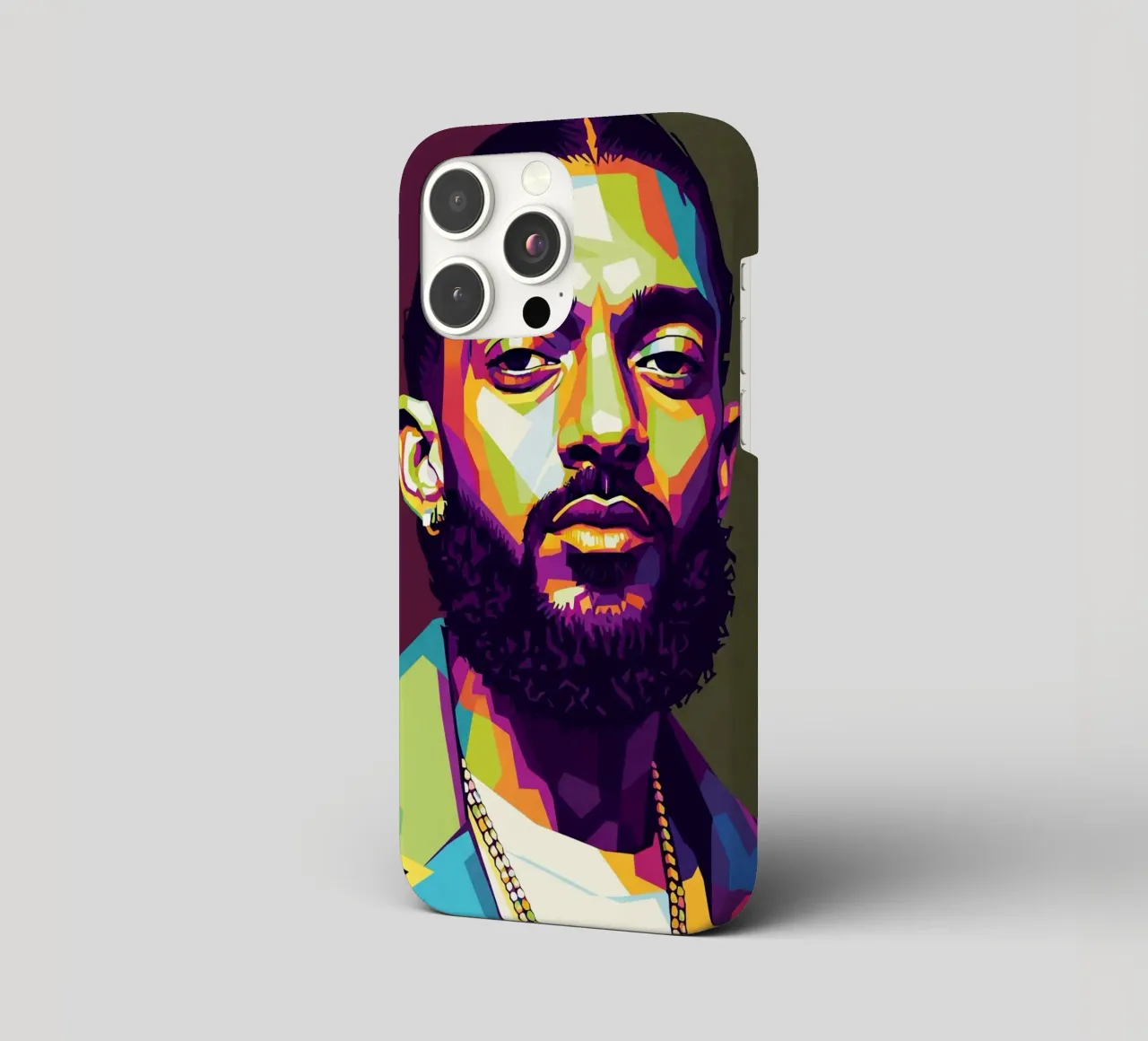 Nipsey Hussle Pop Art Porträt #2 iPhone Hülle von Hantamrata