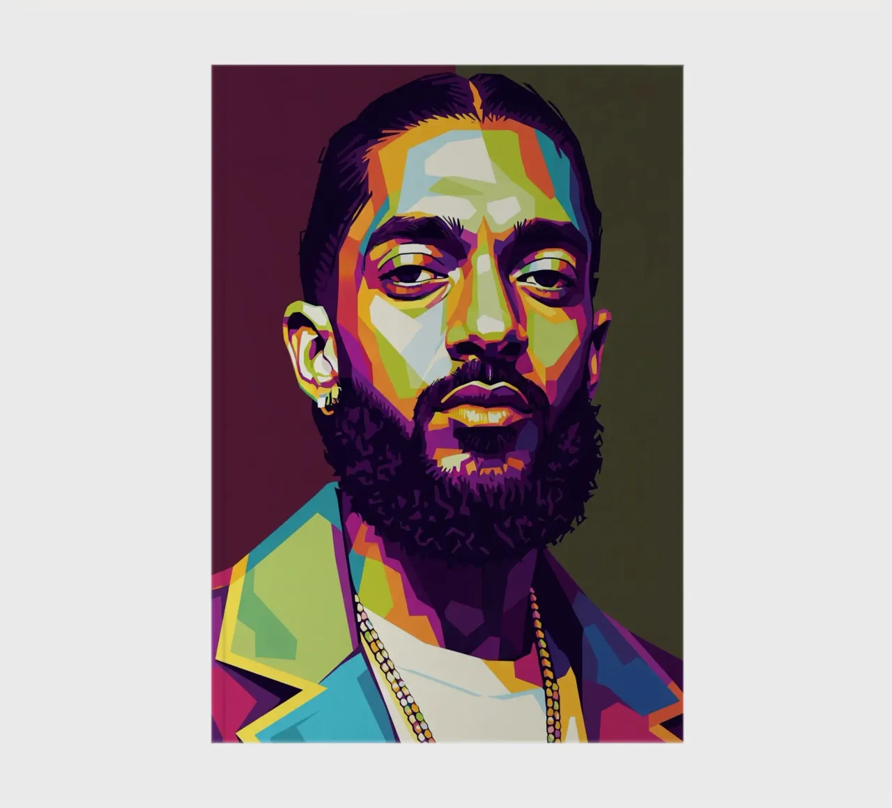 Nipsey Hussle pop art portrait #2 notebook by Hantamrata