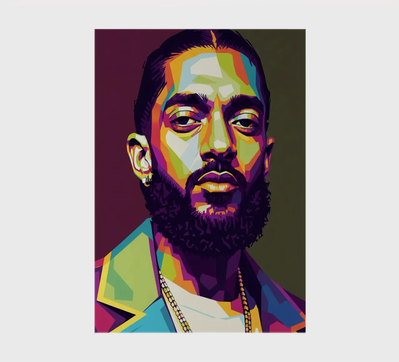 Nipsey Hussle pop art portrait #2 notebook by Hantamrata