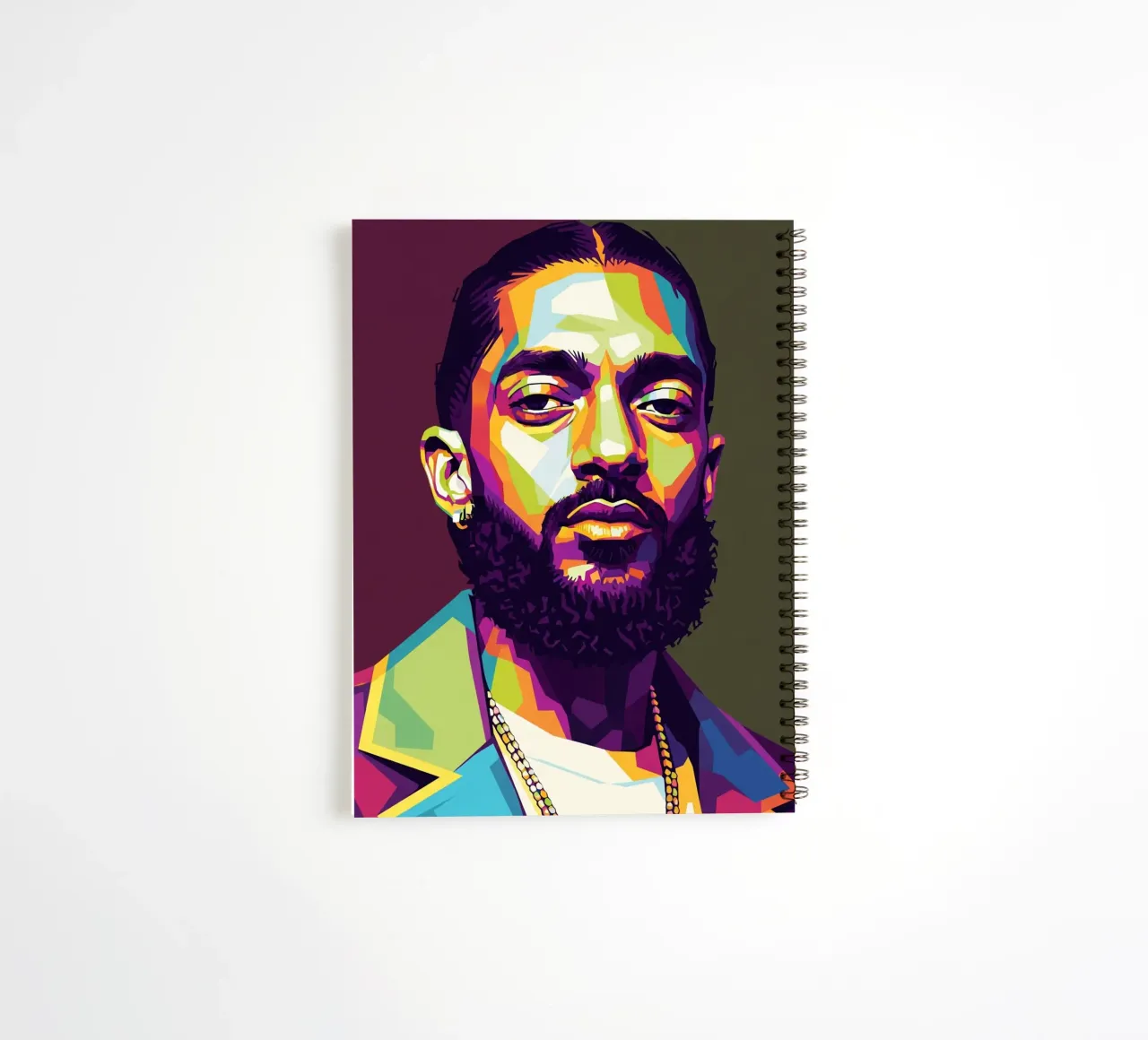Nipsey Hussle Pop Art Porträt #2 Ringbuch von Hantamrata