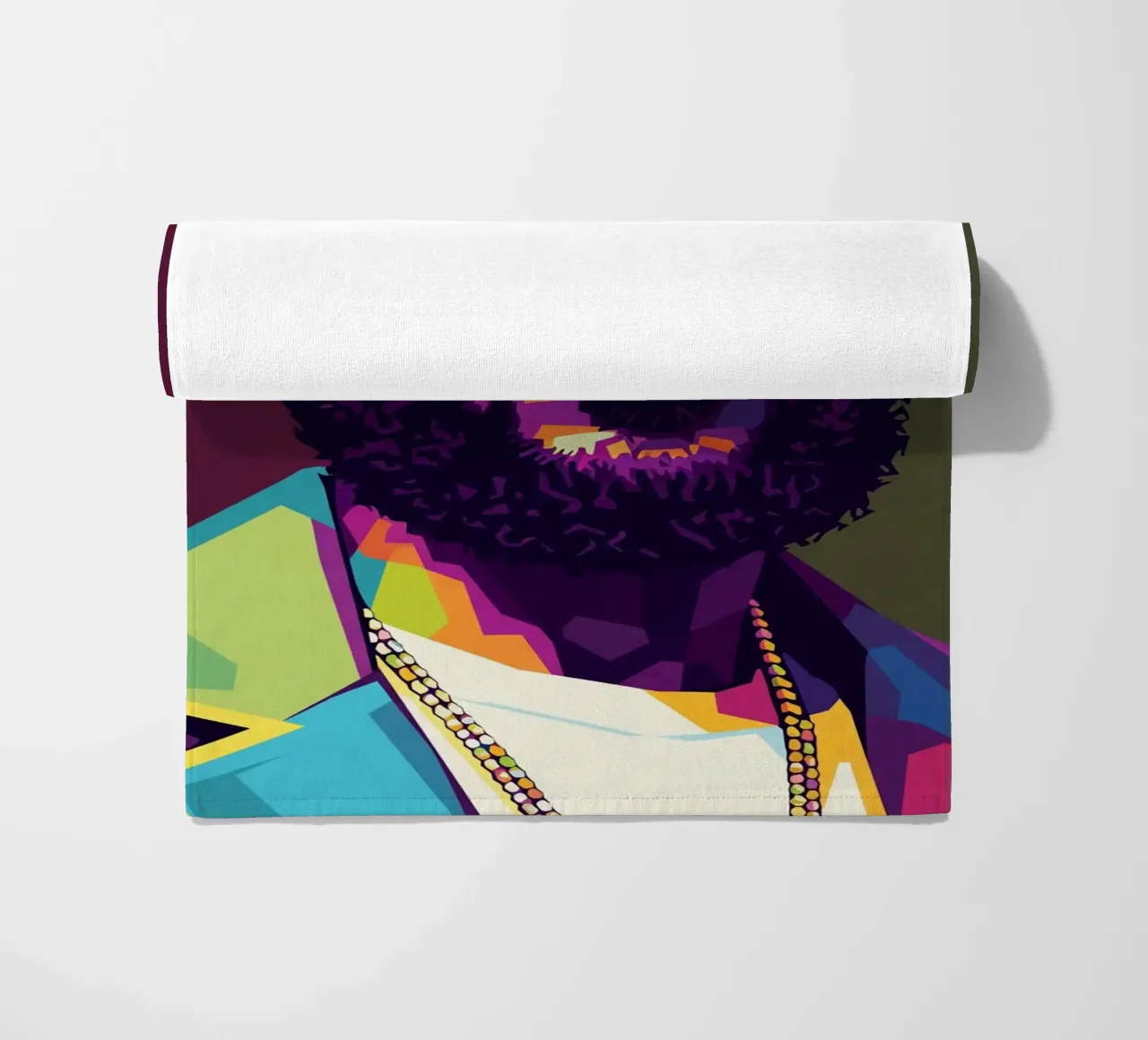 Ritratto pop art di Nipsey Hussle #2 telo mare da Hantamrata