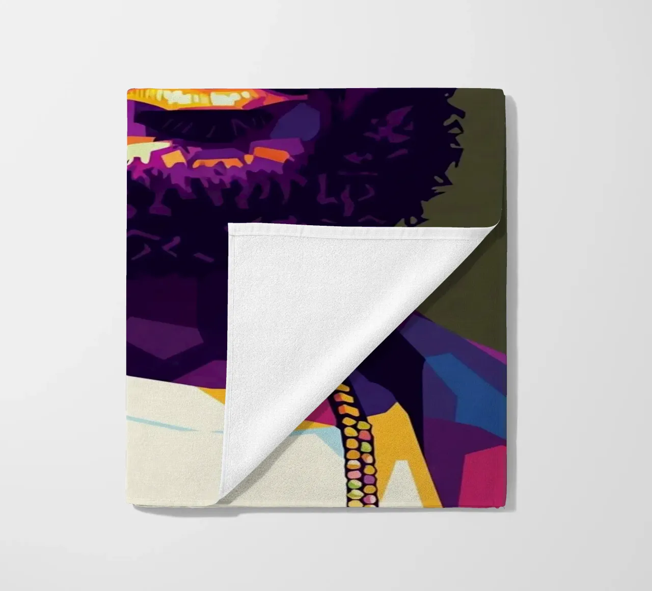 Ritratto pop art di Nipsey Hussle #2 telo mare da Hantamrata