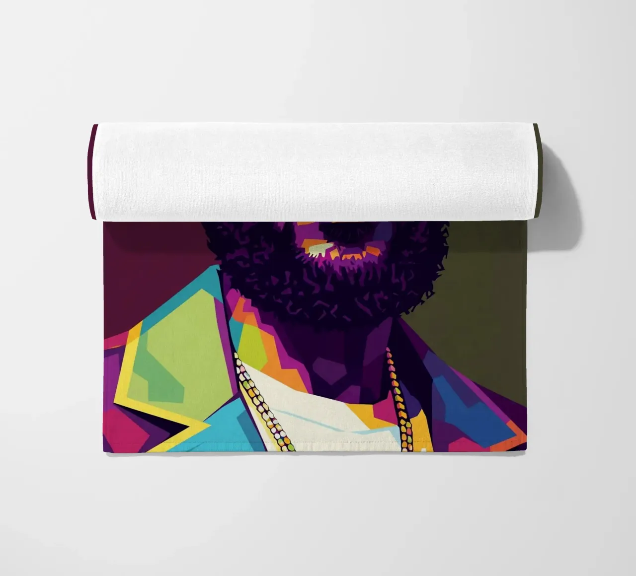 Ritratto pop art di Nipsey Hussle #2 telo mare da Hantamrata