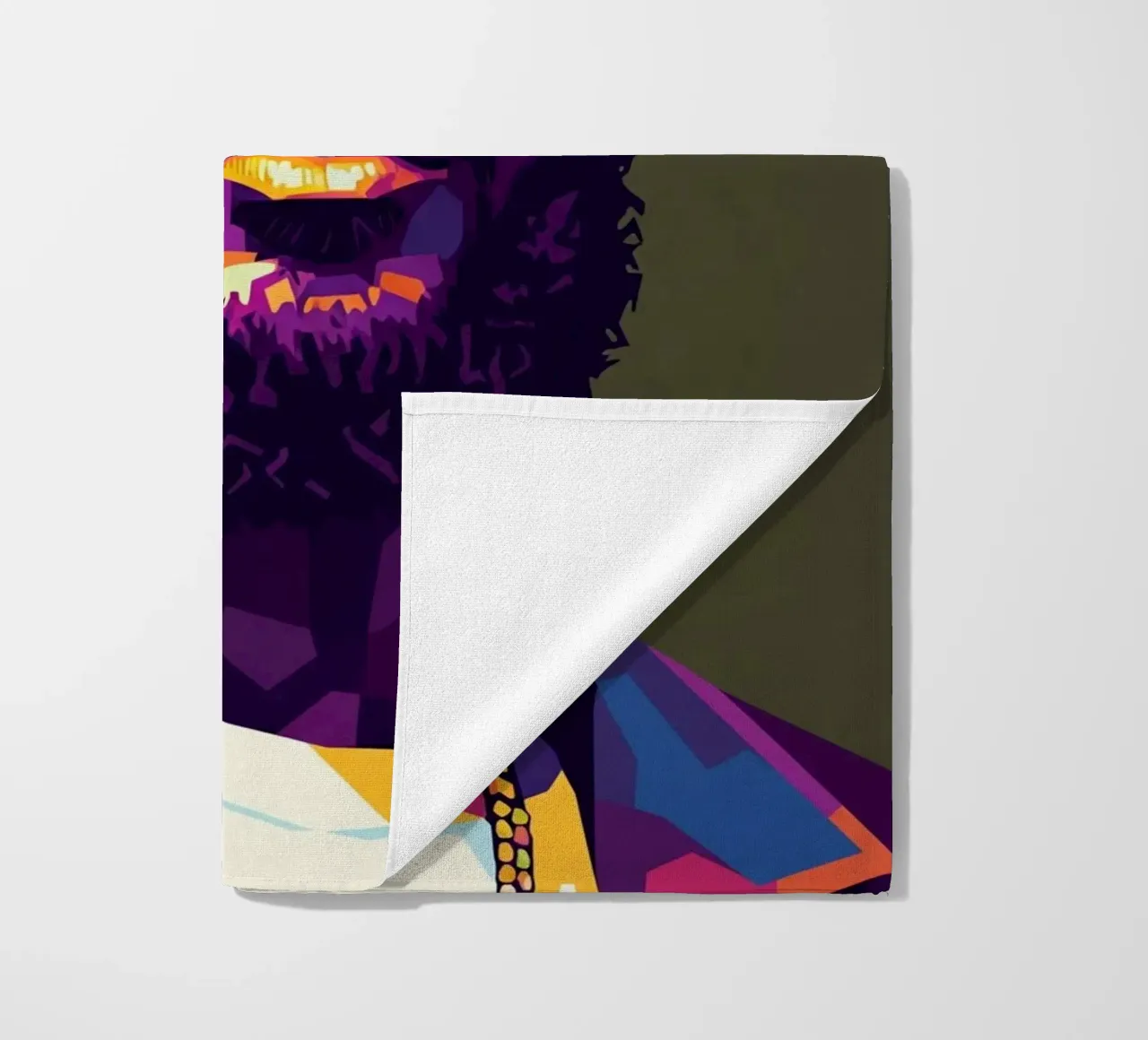 Ritratto pop art di Nipsey Hussle #2 telo mare da Hantamrata