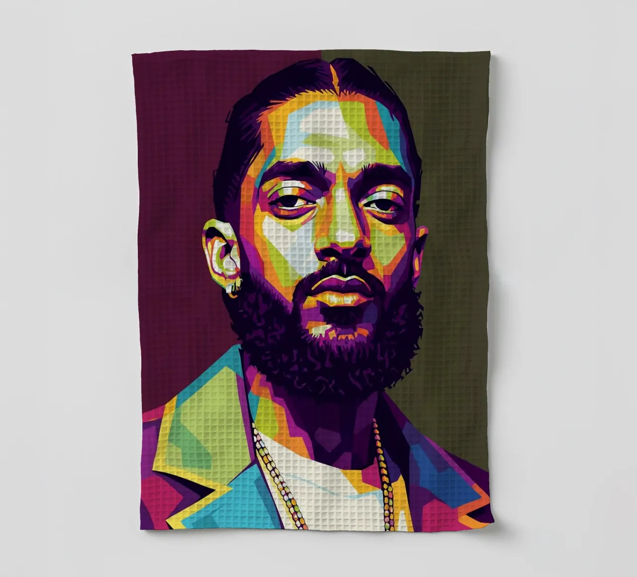 Portrait pop art de Nipsey Hussle #2 torchon de Hantamrata
